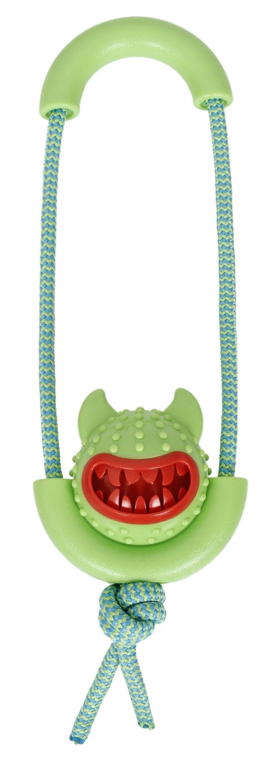 Pet Life ® 'Sling-Away' Tug and Squeak Natural Jute and Rubber Dog Toy - Image 2
