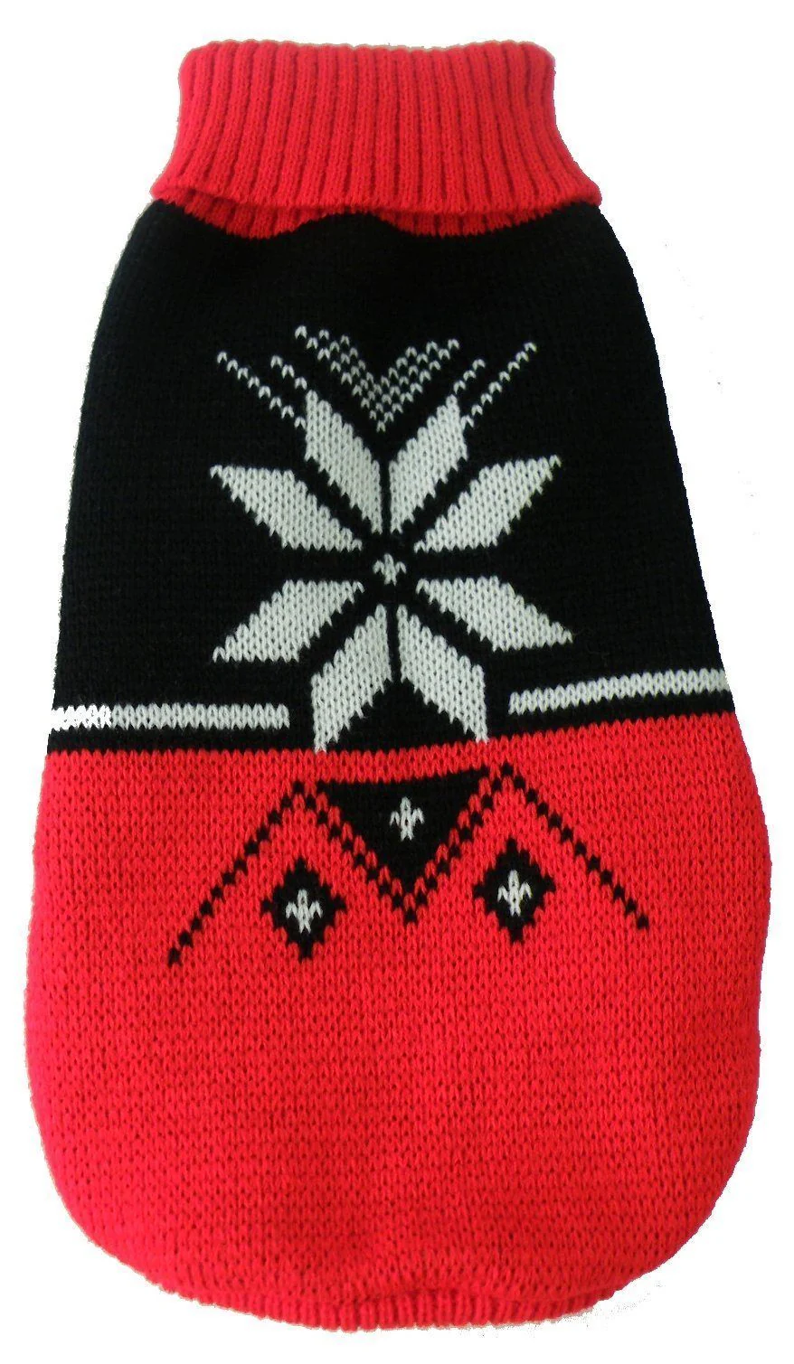 Pet Life ® Snow Flake Cable-Knitted Ribbed Fashion Turtle Neck Dog Sweater - Image 3