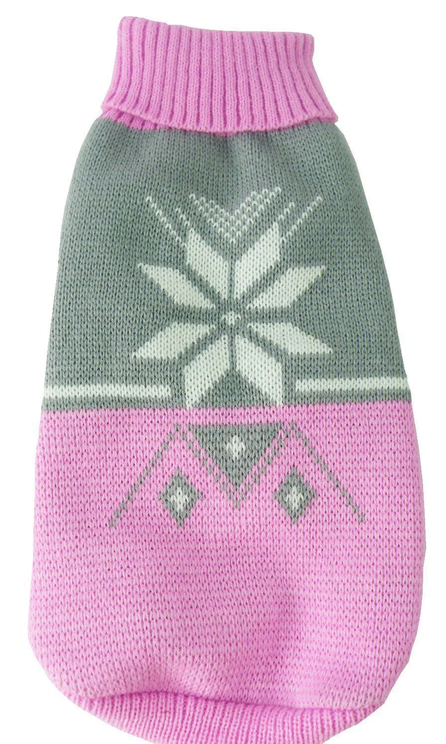 Pet Life ® Snow Flake Cable-Knitted Ribbed Fashion Turtle Neck Dog Sweater - Image 4