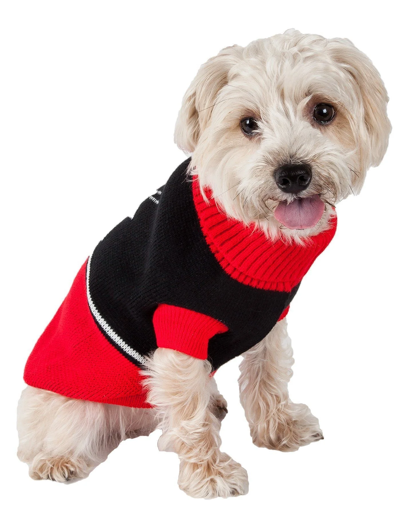 Pet Life ® Snow Flake Cable-Knitted Ribbed Fashion Turtle Neck Dog Sweater - Image 5