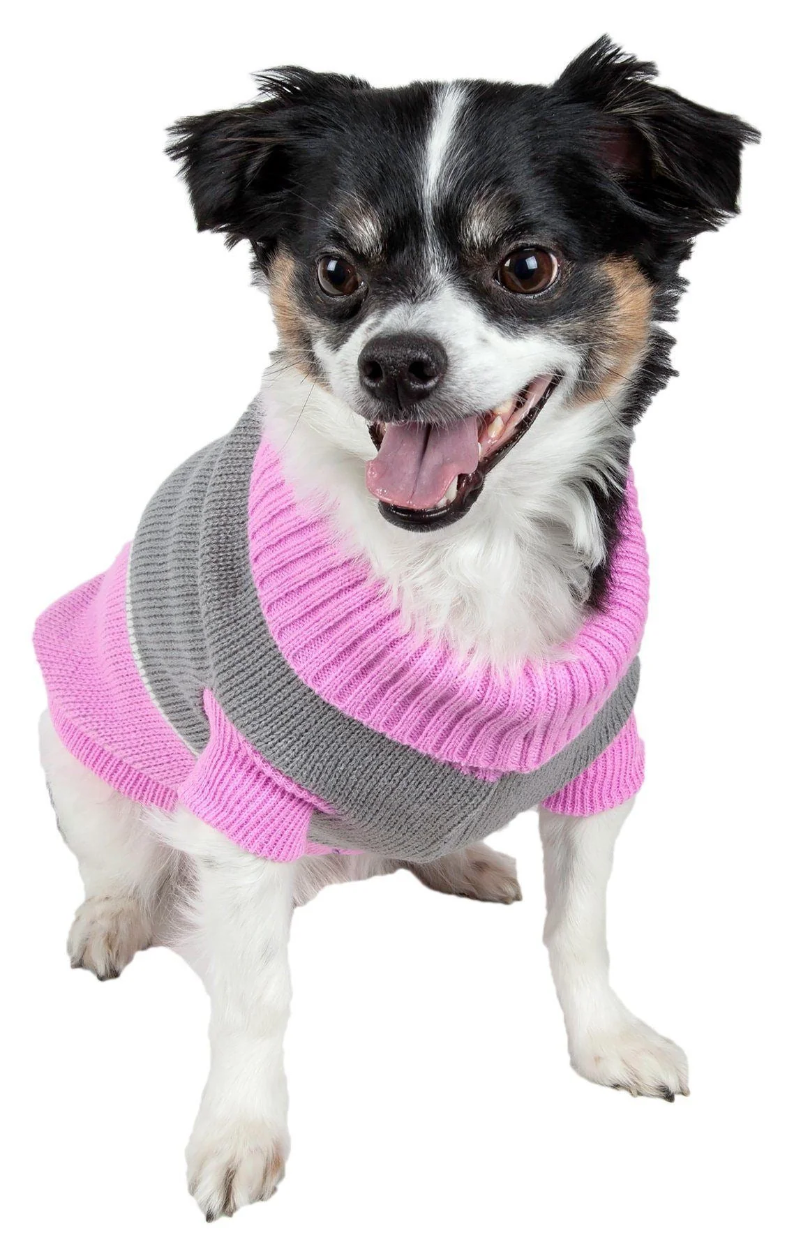 Pet Life ® Snow Flake Cable-Knitted Ribbed Fashion Turtle Neck Dog Sweater - Image 7
