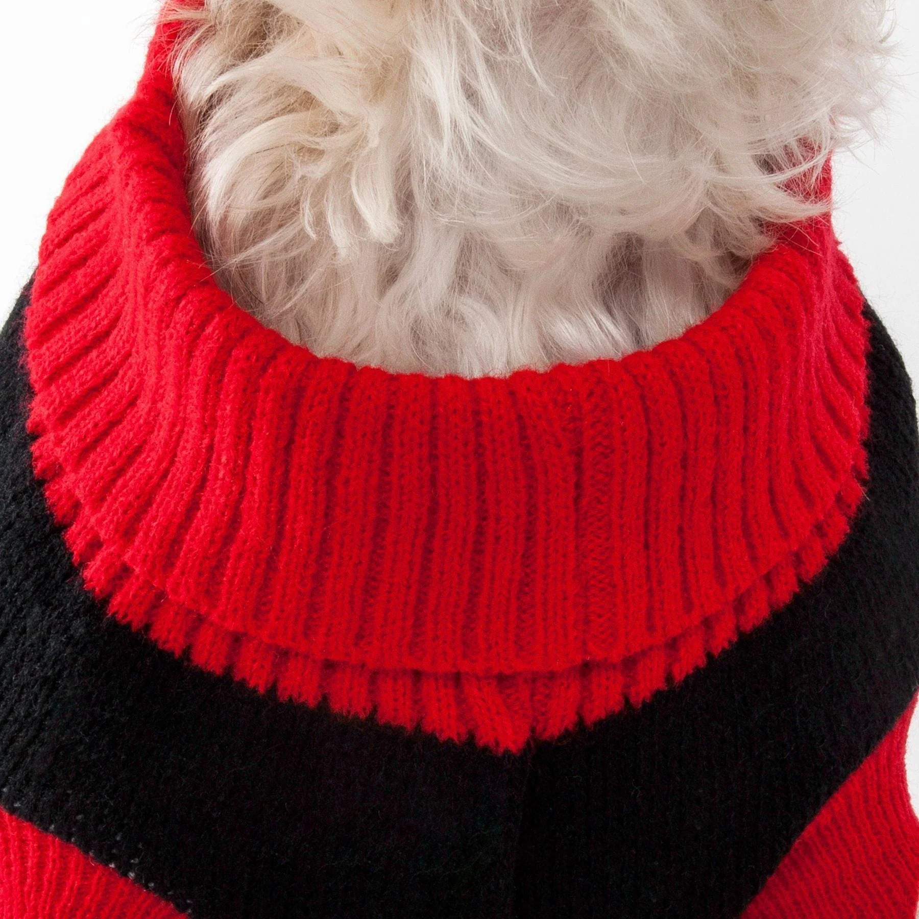 Pet Life ® Snow Flake Cable-Knitted Ribbed Fashion Turtle Neck Dog Sweater - Image 8
