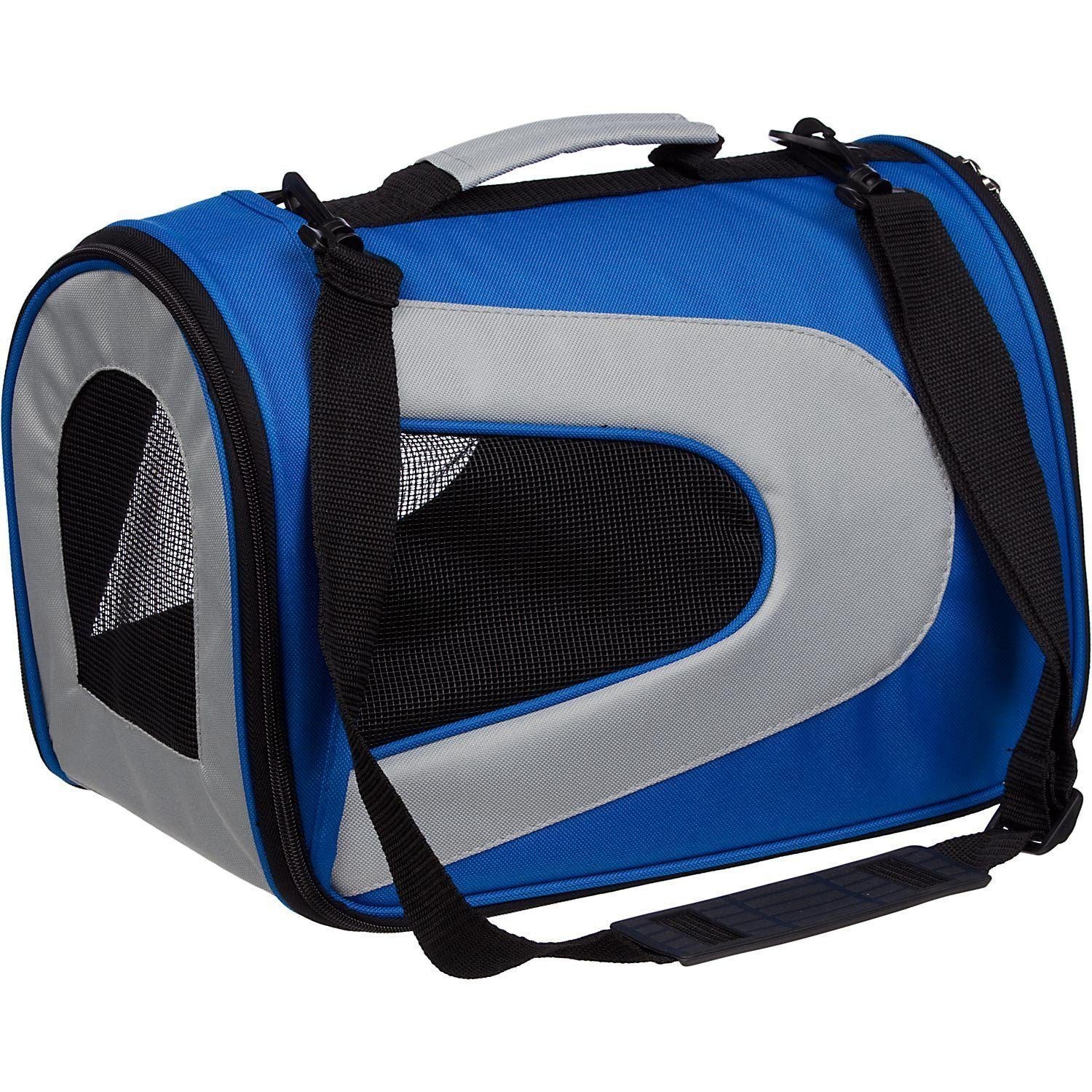 Pet Life ® Sporty Mesh Airline Approved Zippered Folding Collapsible Travel Pet Dog Carrier - Image 4
