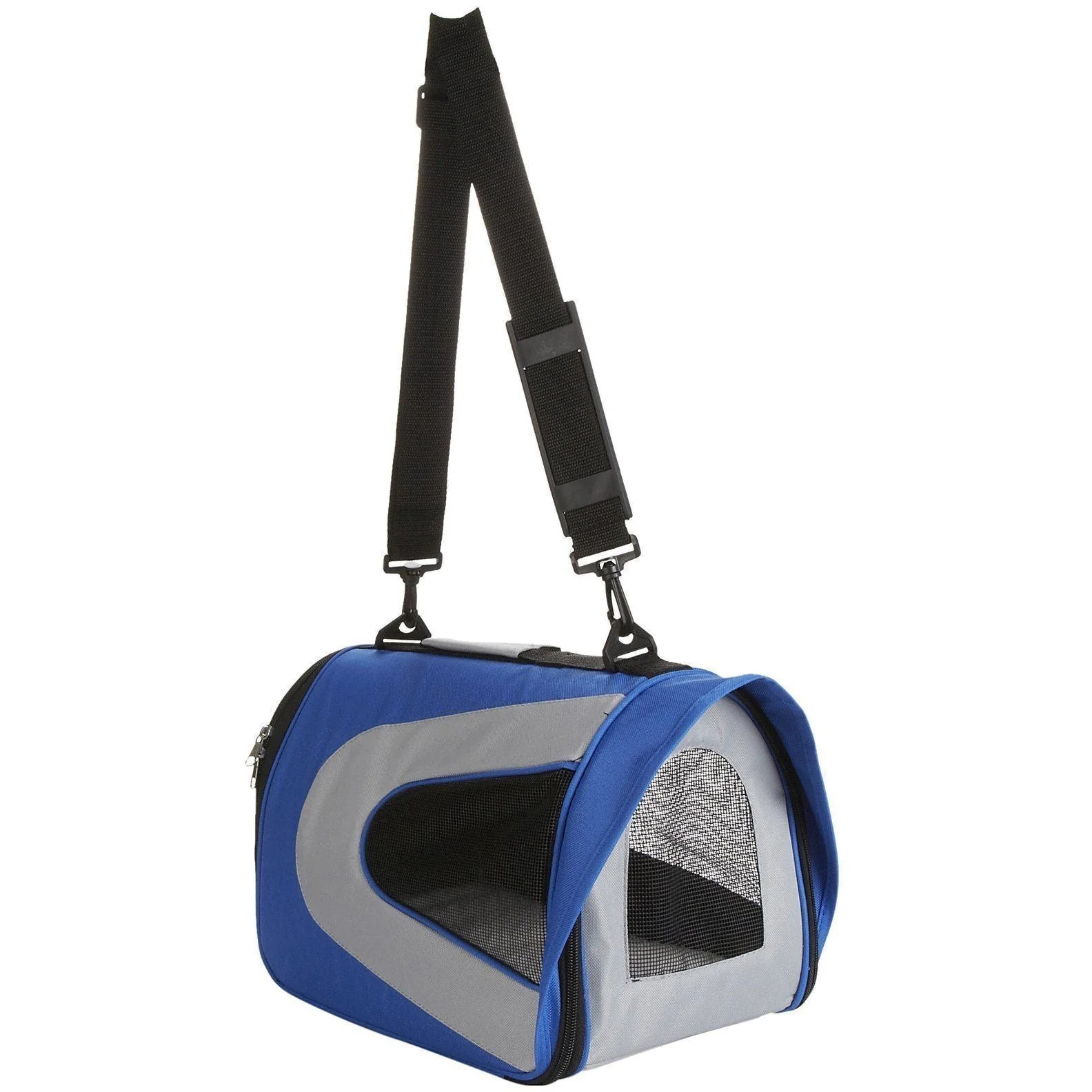 Pet Life ® Sporty Mesh Airline Approved Zippered Folding Collapsible Travel Pet Dog Carrier - Image 9
