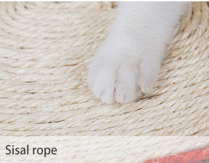 Pet Life ® 'Stick N' Claw' Sisal Rope and Toy Suction Cup Circular Cat Scratcher - Image 5