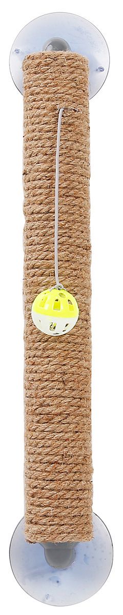 Pet Life ® 'Stick N' Claw' Sisal Rope and Toy Suction Cup Stick Shaped Cat Scratcher - Image 2