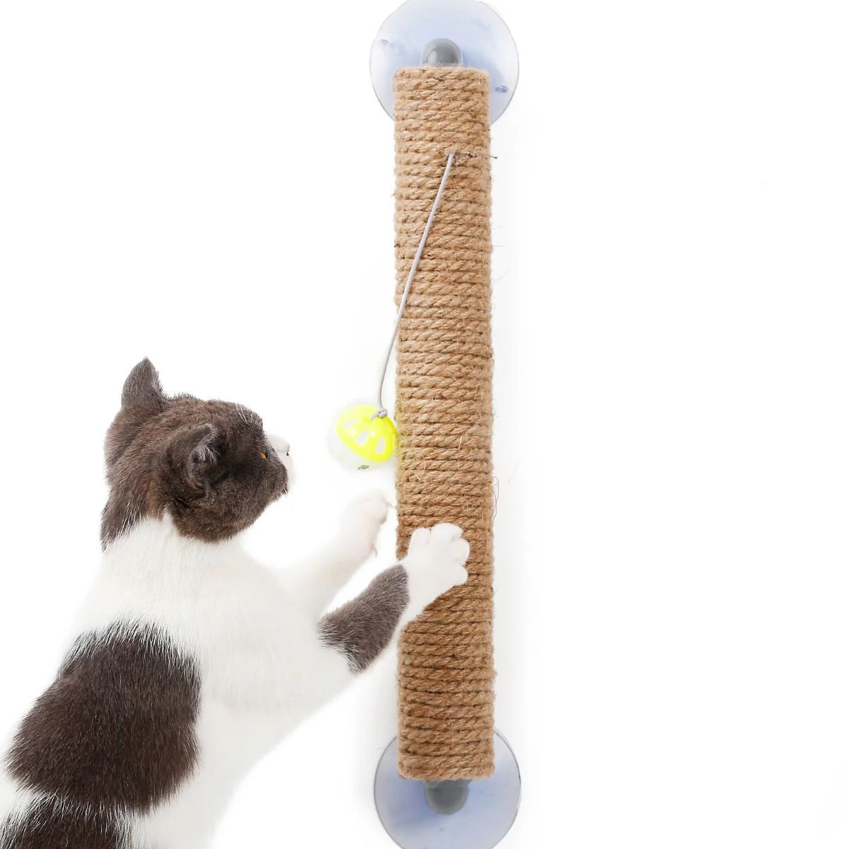 Pet Life ® 'Stick N' Claw' Sisal Rope and Toy Suction Cup Stick Shaped Cat Scratcher - Image 5