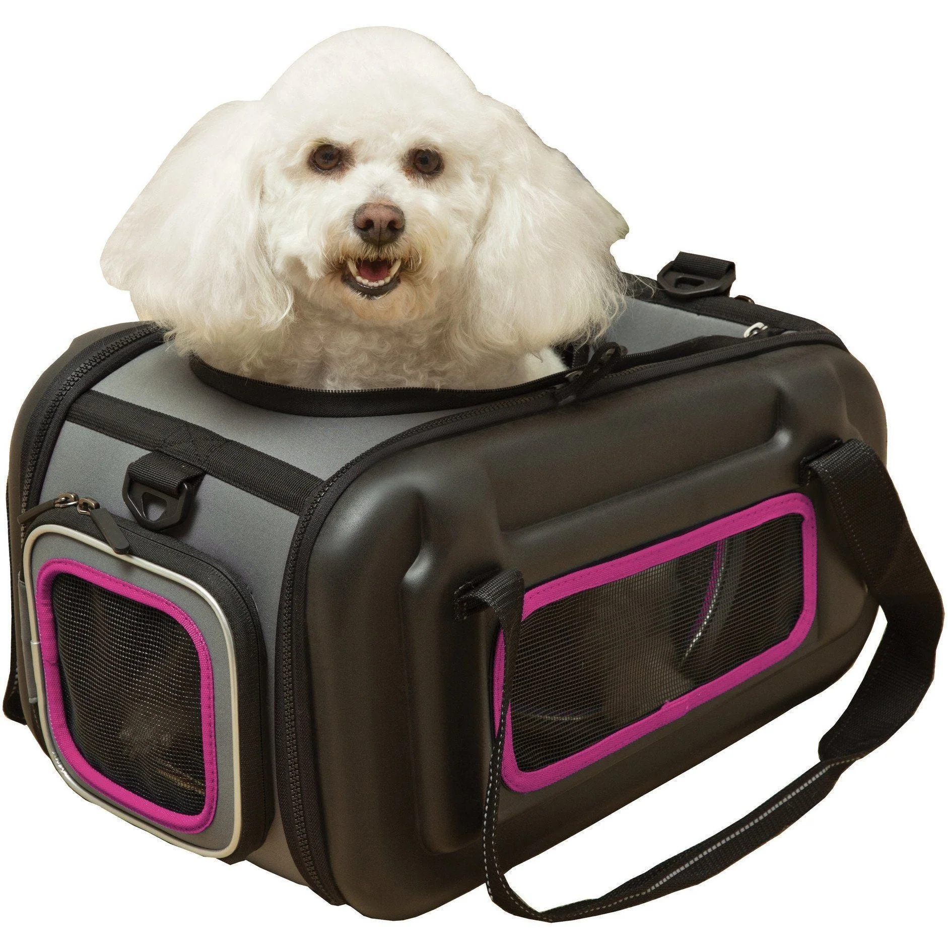 Pet Life ® 'Stow-Away' Airline Approved Ergonomically designed Collapsible Lightweight Travel Pet Dog Carrier - Image 3