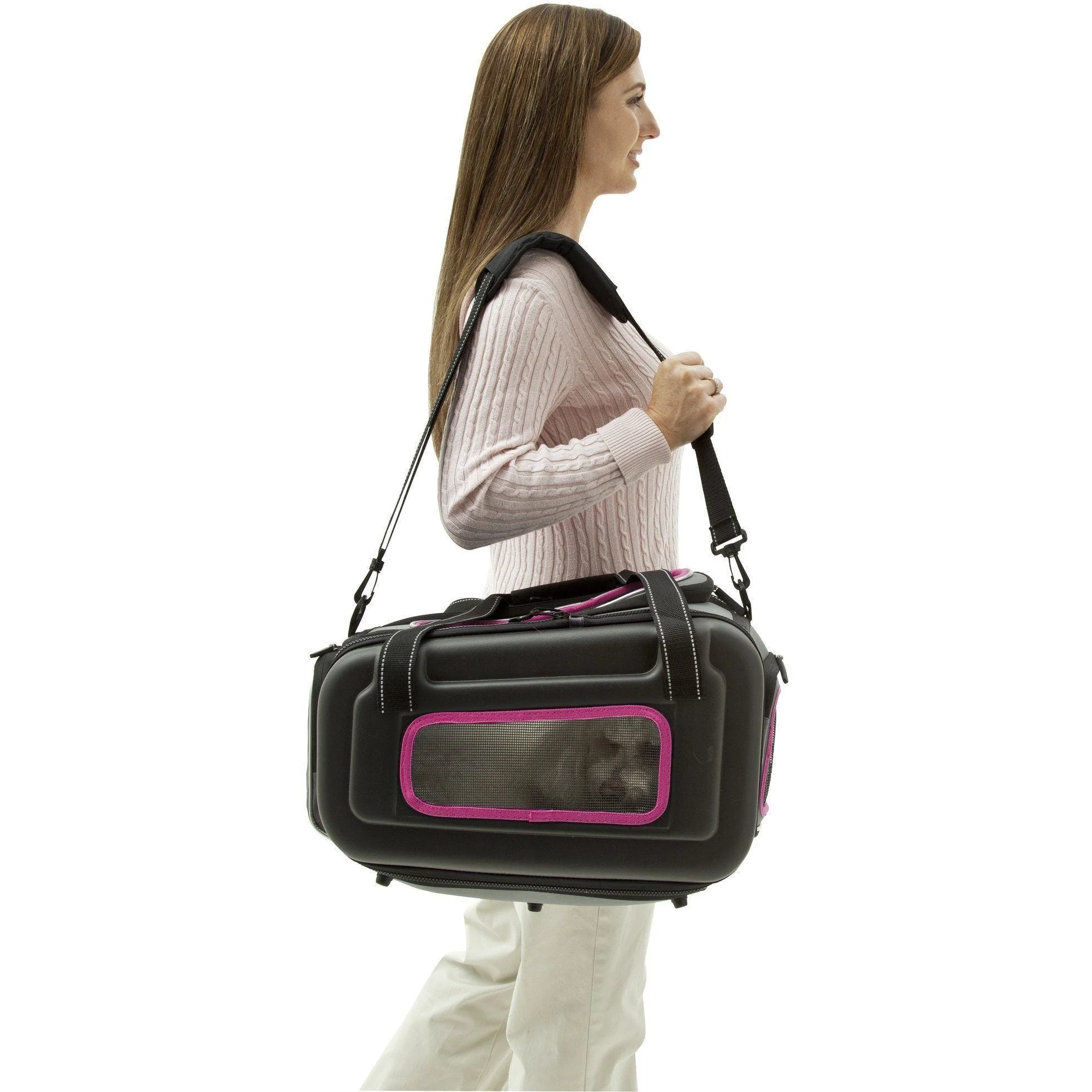 Pet Life ® 'Stow-Away' Airline Approved Ergonomically designed Collapsible Lightweight Travel Pet Dog Carrier - Image 4