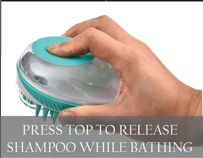 Pet Life ® 'Swasher' Shampoo Dispensing Massage and Bathing Brush - Image 3