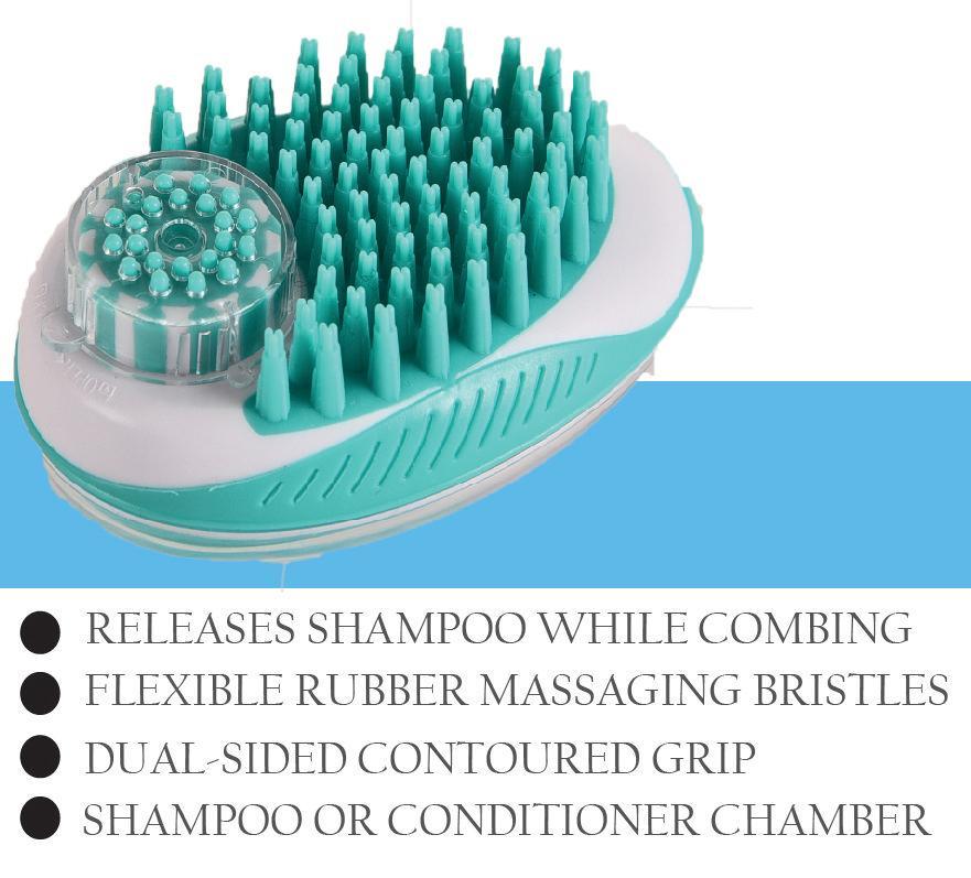 Pet Life ® 'Swasher' Shampoo Dispensing Massage and Bathing Brush - Image 4