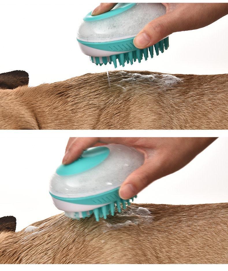 Pet Life ® 'Swasher' Shampoo Dispensing Massage and Bathing Brush - Image 6