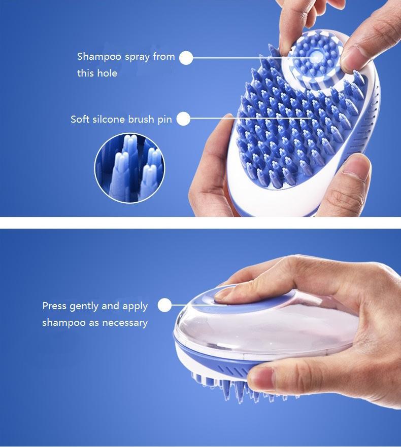 Pet Life ® 'Swasher' Shampoo Dispensing Massage and Bathing Brush - Image 7