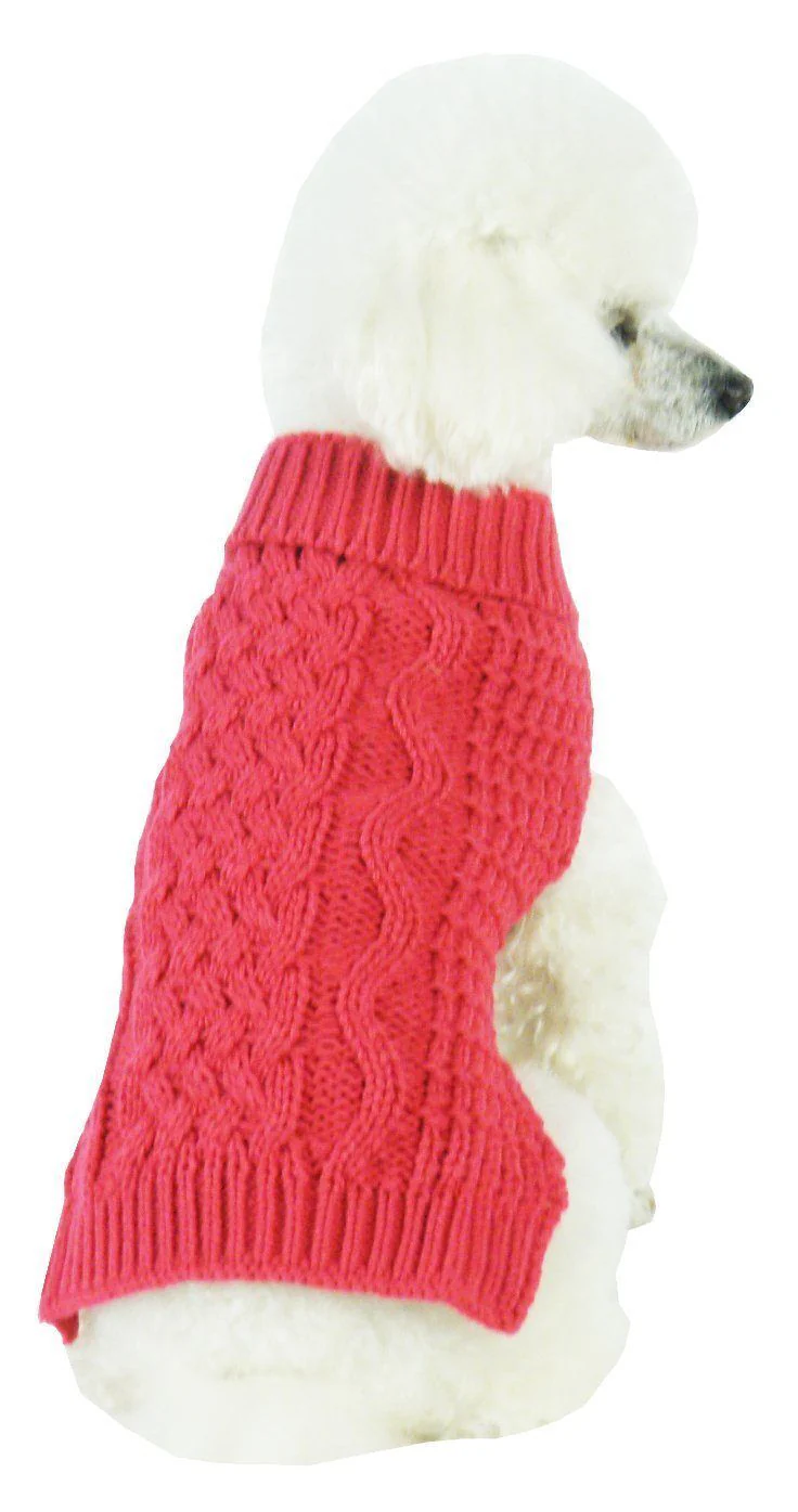 Pet Life ® 'Swivel-Swirl' Heavy Cable Knitted Fashion Designer Dog Sweater - Image 10