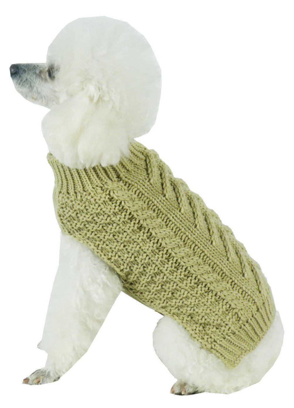 Pet Life ® 'Swivel-Swirl' Heavy Cable Knitted Fashion Designer Dog Sweater - Image 3