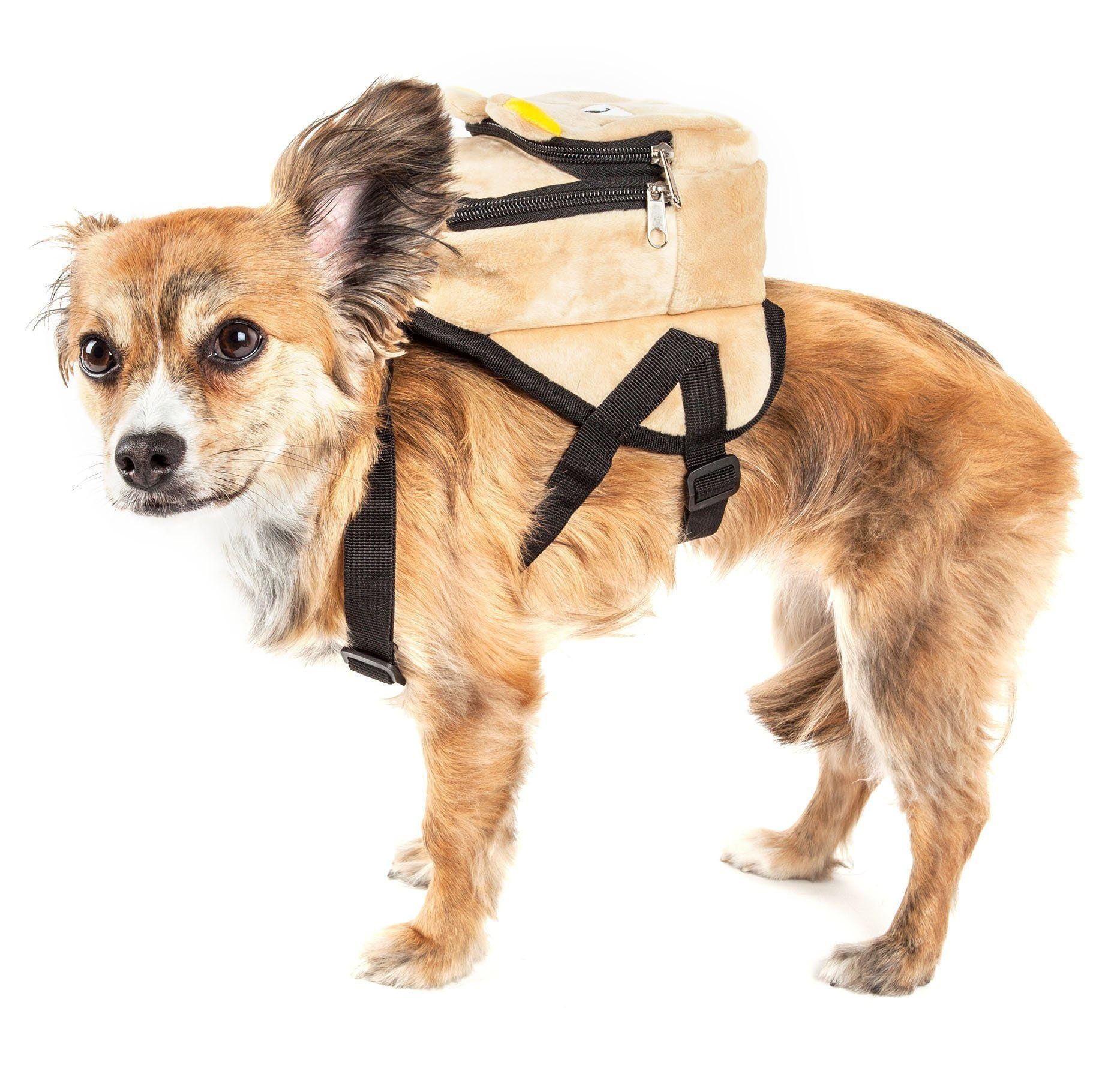 Pet Life ® 'Teddy Tails' Dual-Pocketed Animated Fashion Dog Harness Backpack - Image 2