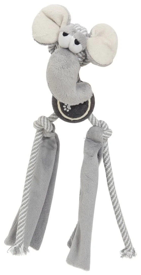 Pet Life ® 'Tennis Pawl' Rope  Squeaker and Crinkle Tennis Dog Toy - Image 3
