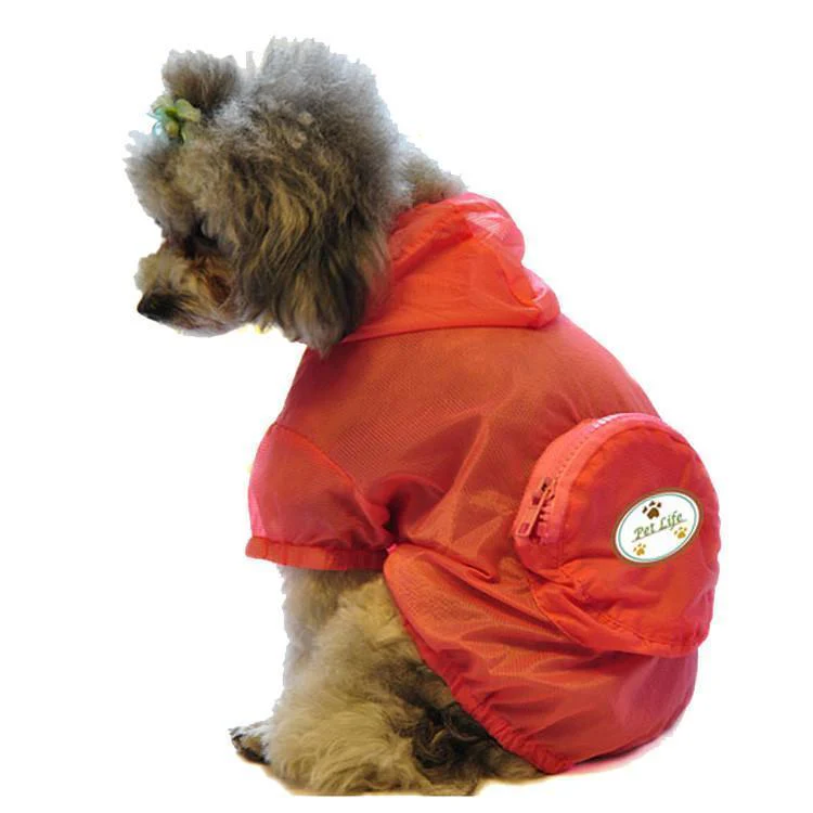 Pet Life ® 'Thunder Paw' Ultimate Waterproof Collapsible Multi-Adjustable Travel Dog Raincoat - Image 4