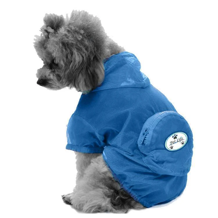 Pet Life ® 'Thunder Paw' Ultimate Waterproof Collapsible Multi-Adjustable Travel Dog Raincoat - Image 5
