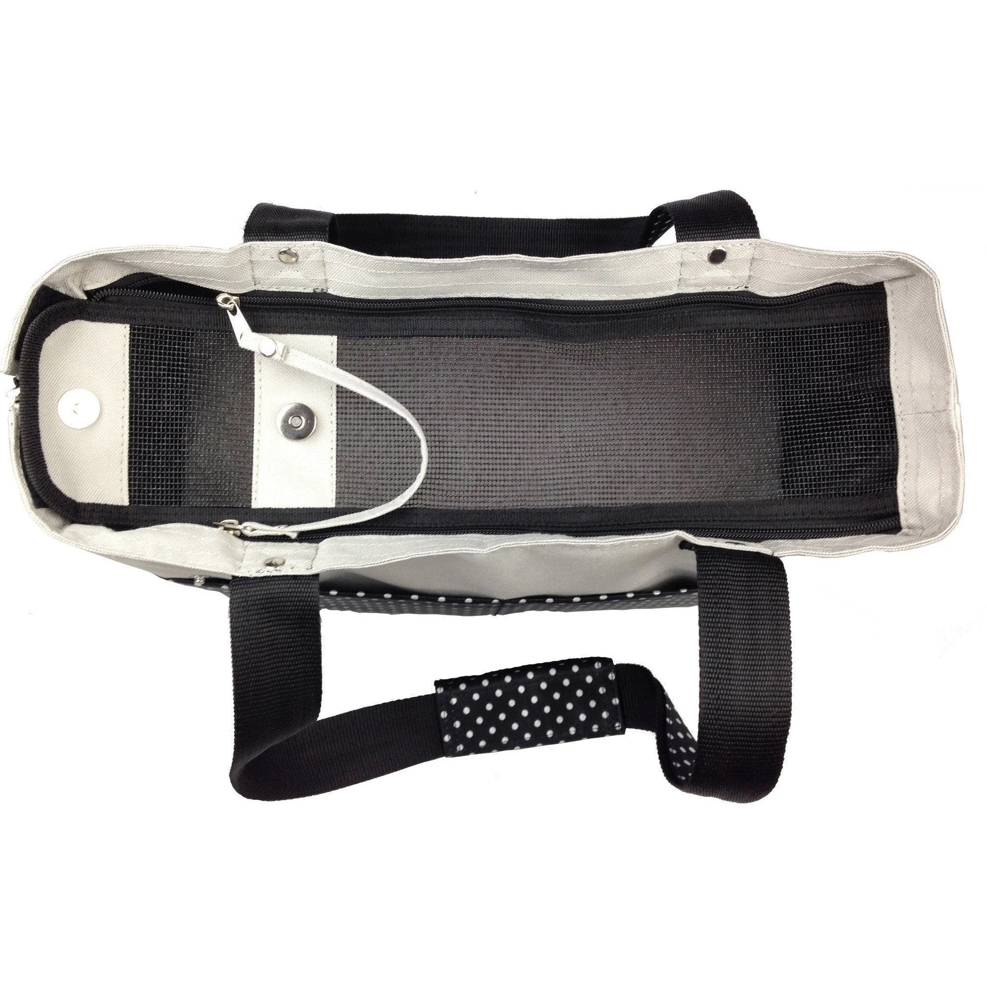 Pet Life ® 'Tote n' Boater' Trendy Spotted Designer Fashion Travel Pet Dog Carrier - Image 3