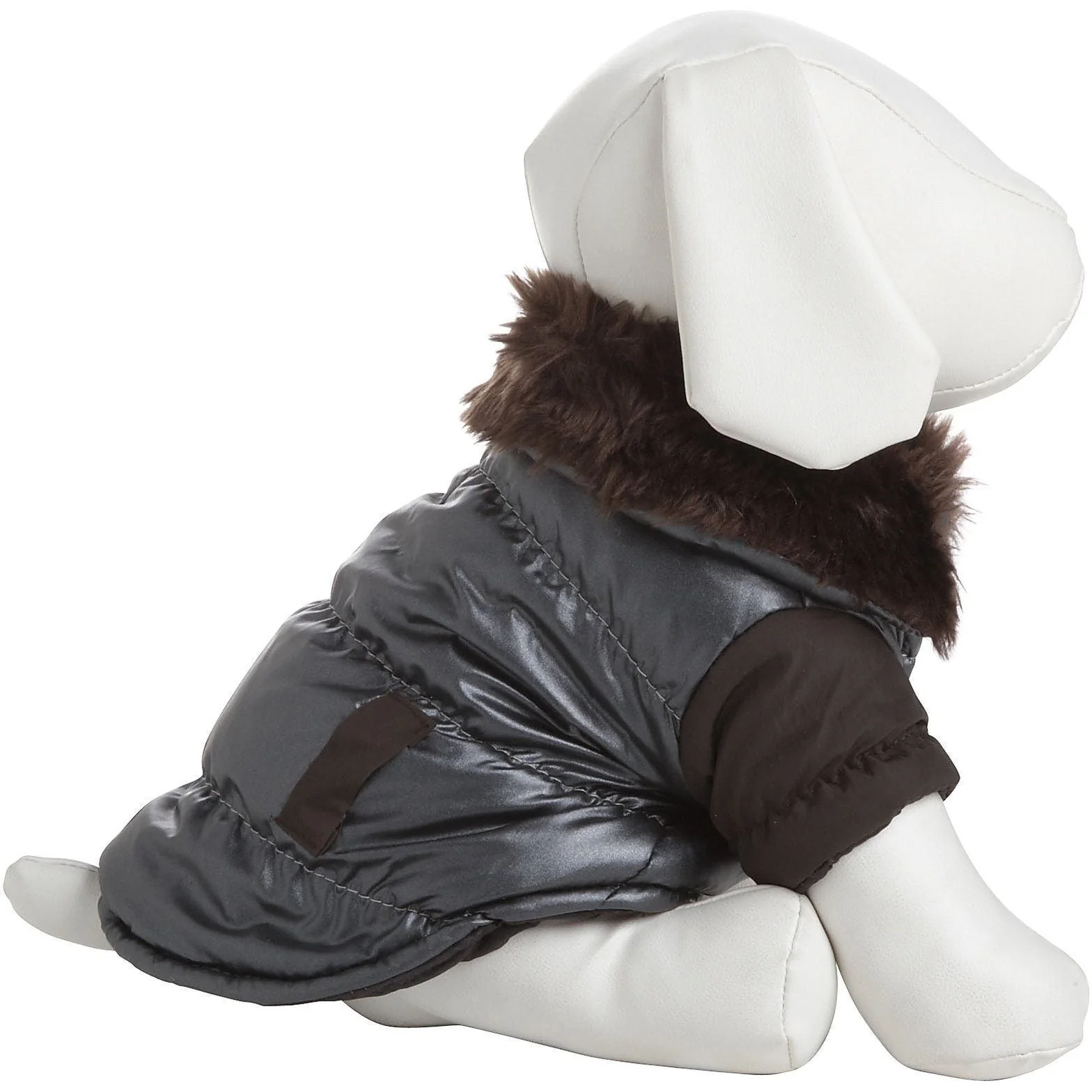 Pet Life ® Track-Collared' Metallic Ultra Fur 3M Insulated Pet Dog Jacket - Image 3