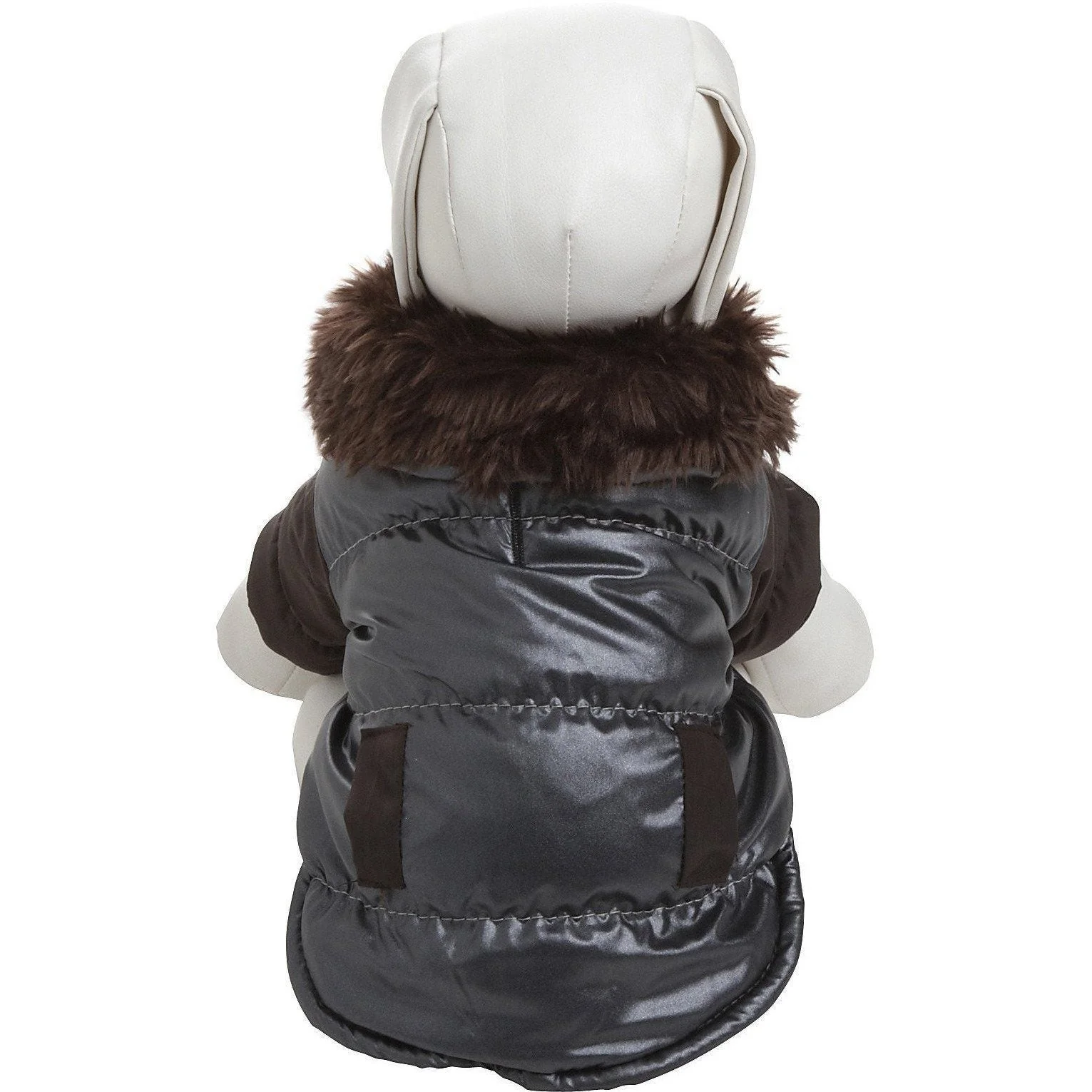 Pet Life ® Track-Collared' Metallic Ultra Fur 3M Insulated Pet Dog Jacket - Image 5