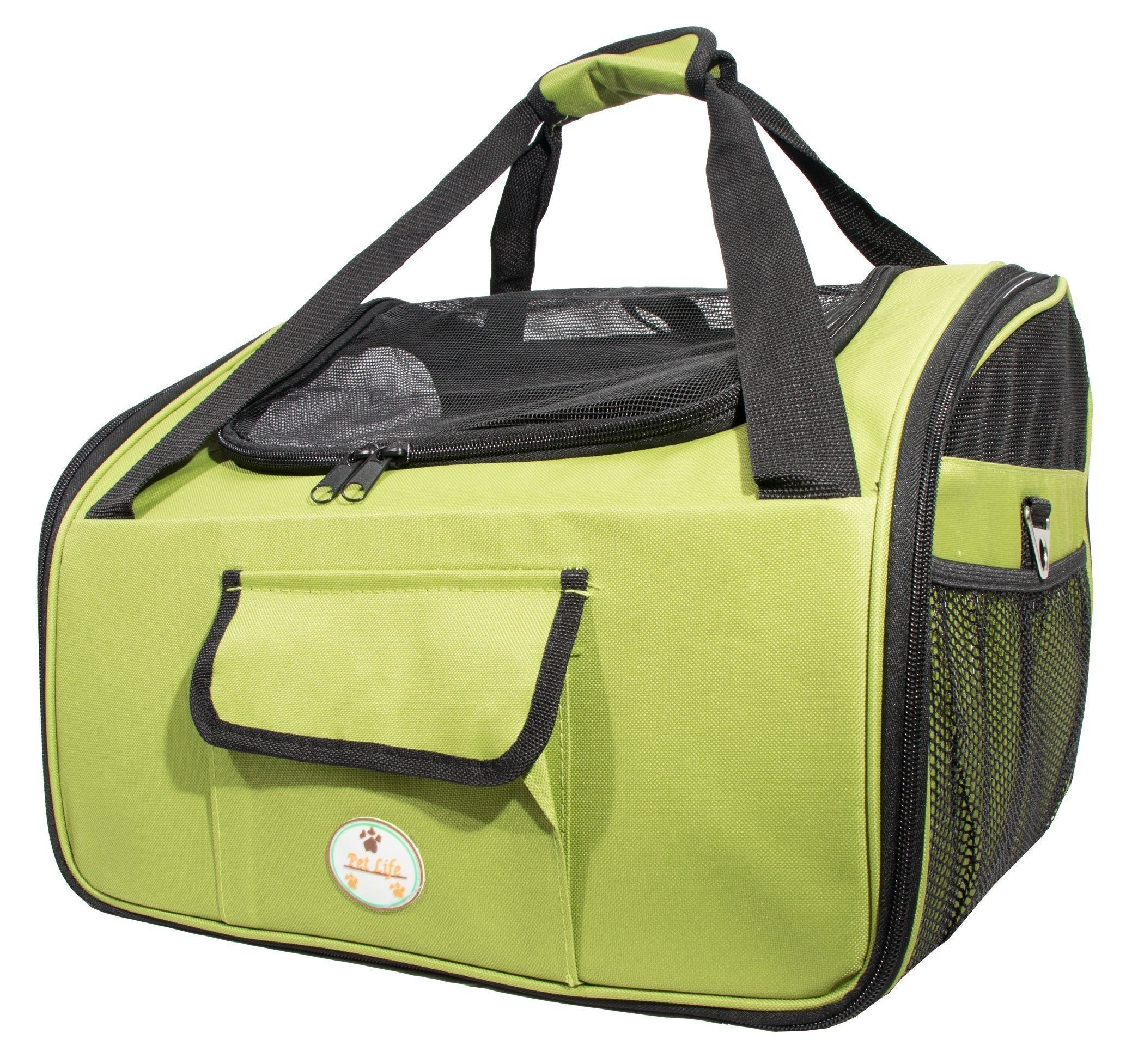 Pet Life ® 'Ultra-Lock' Collapsible Safety Travel Wire Folding Pet Dog Carseat Car Seat Carrier crate - Image 11