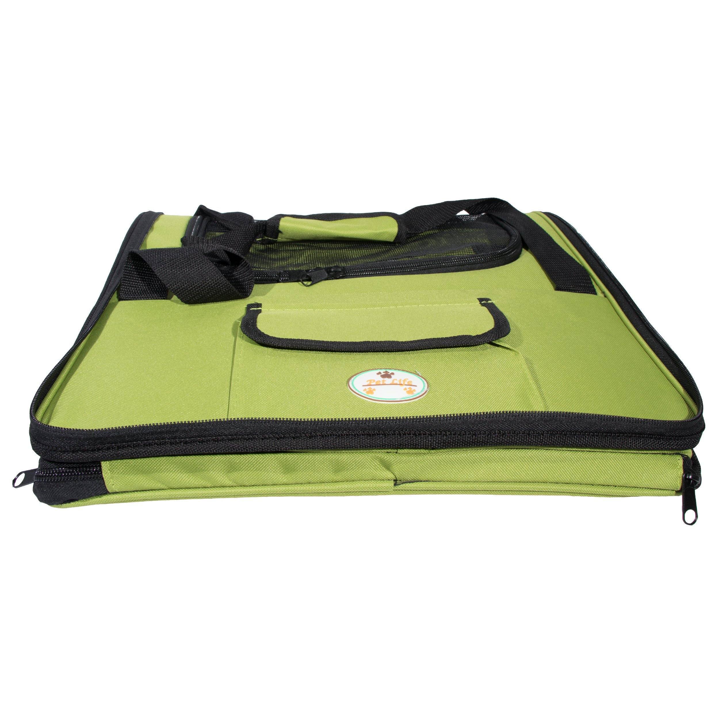 Pet Life ® 'Ultra-Lock' Collapsible Safety Travel Wire Folding Pet Dog Carseat Car Seat Carrier crate - Image 14