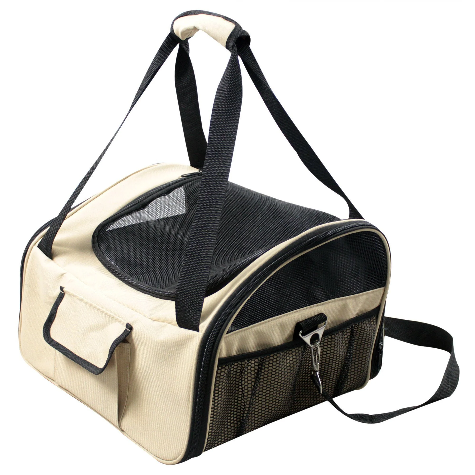 Pet Life ® 'Ultra-Lock' Collapsible Safety Travel Wire Folding Pet Dog Carseat Car Seat Carrier crate - Image 6