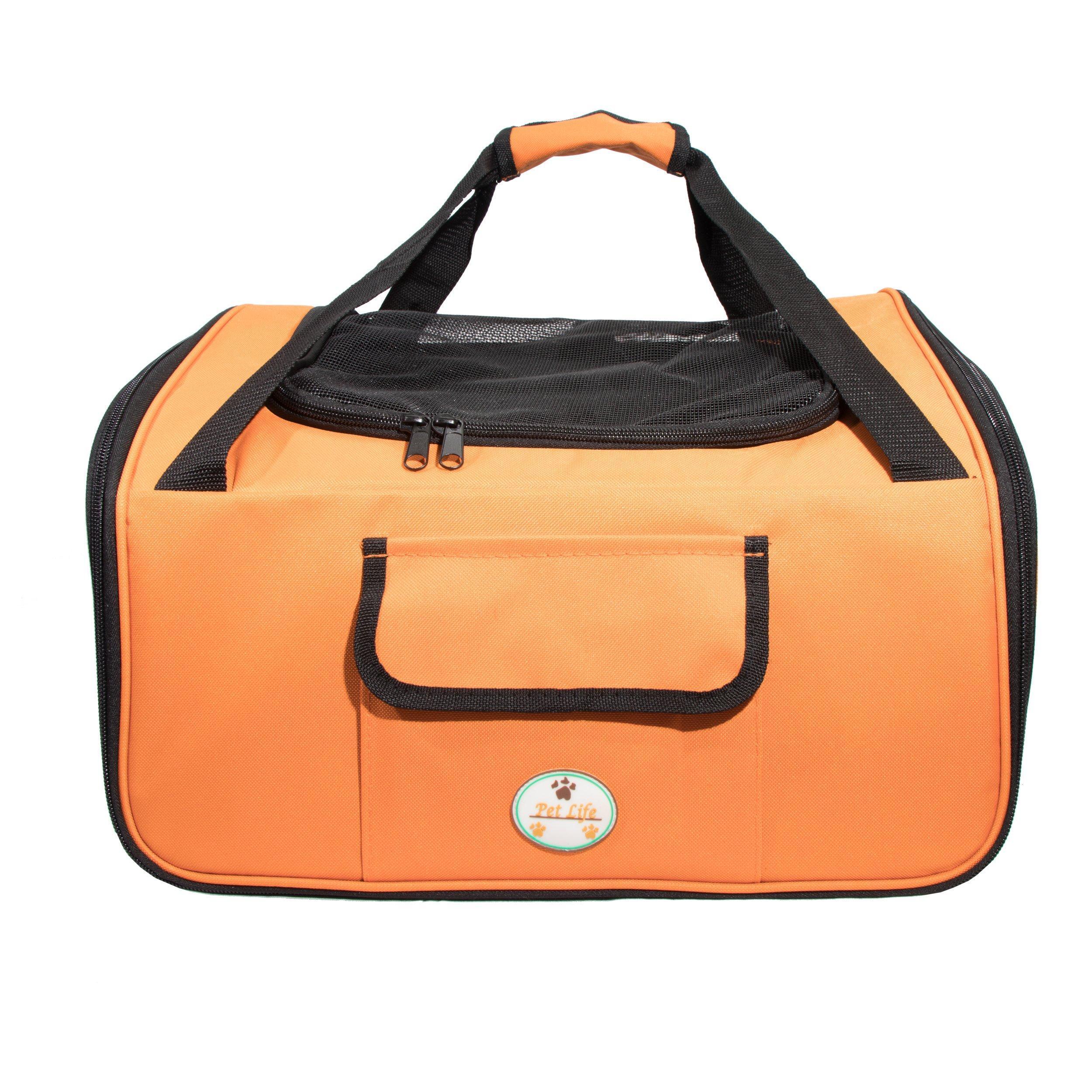 Pet Life ® 'Ultra-Lock' Collapsible Safety Travel Wire Folding Pet Dog Carseat Car Seat Carrier crate - Image 9