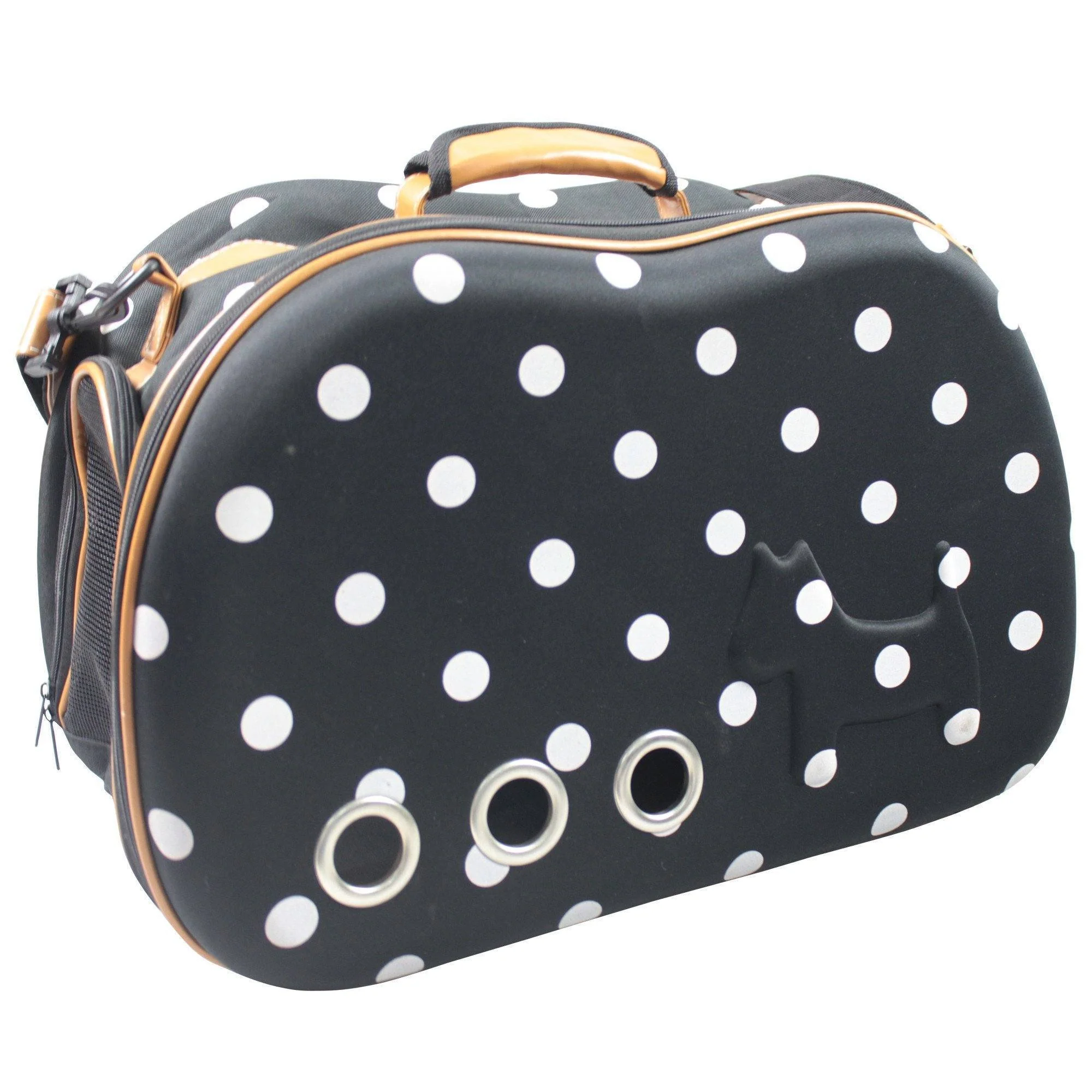 Pet Life ® 'Venta-shell' Airline Approved Perforated Dotted Collapsible Military Grade Fashion Designer Pet Dog Carrier Crate - Image 2