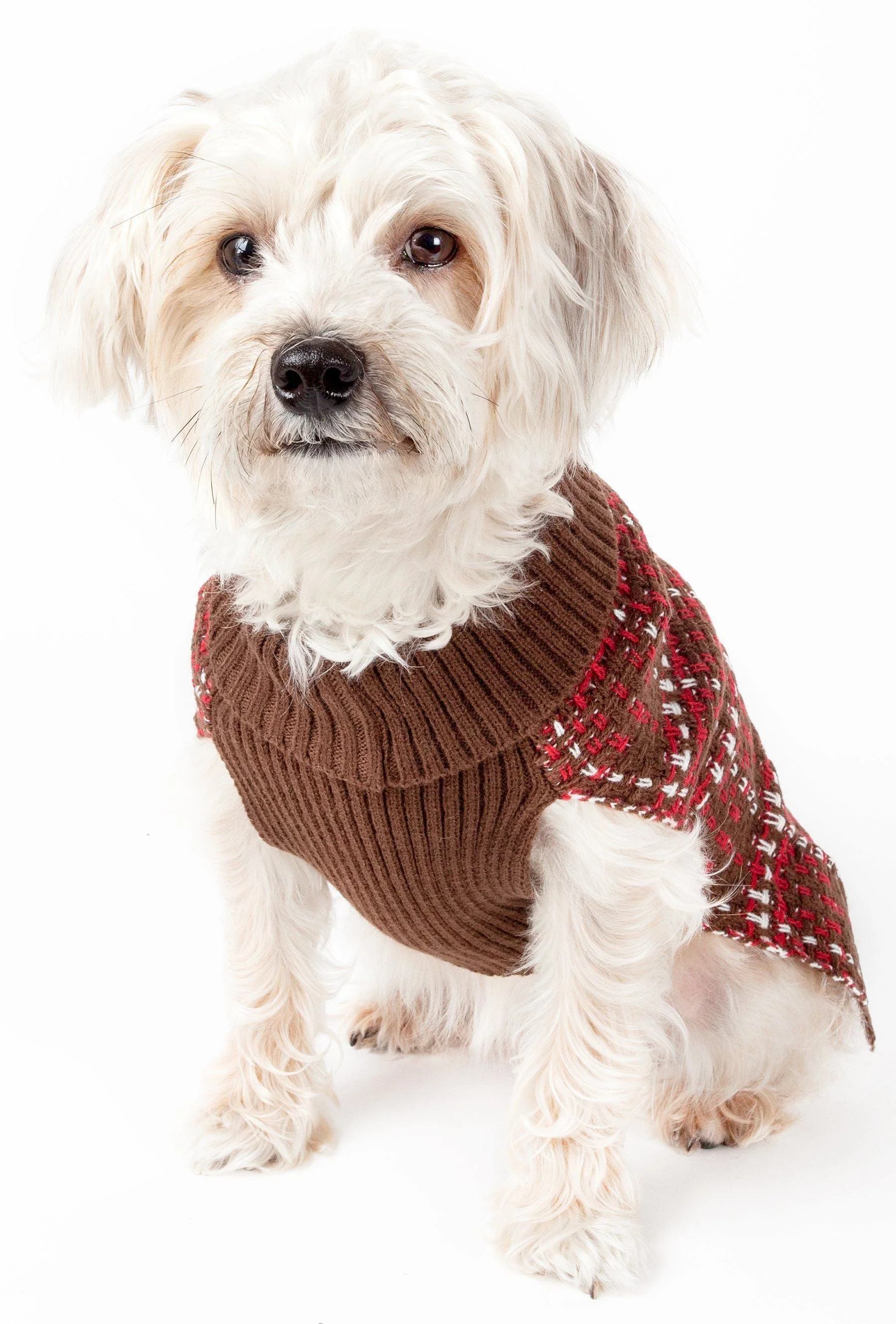 Pet Life ® Vintage Symphony Static Fashion Knitted Designer Dog Sweater - Image 2