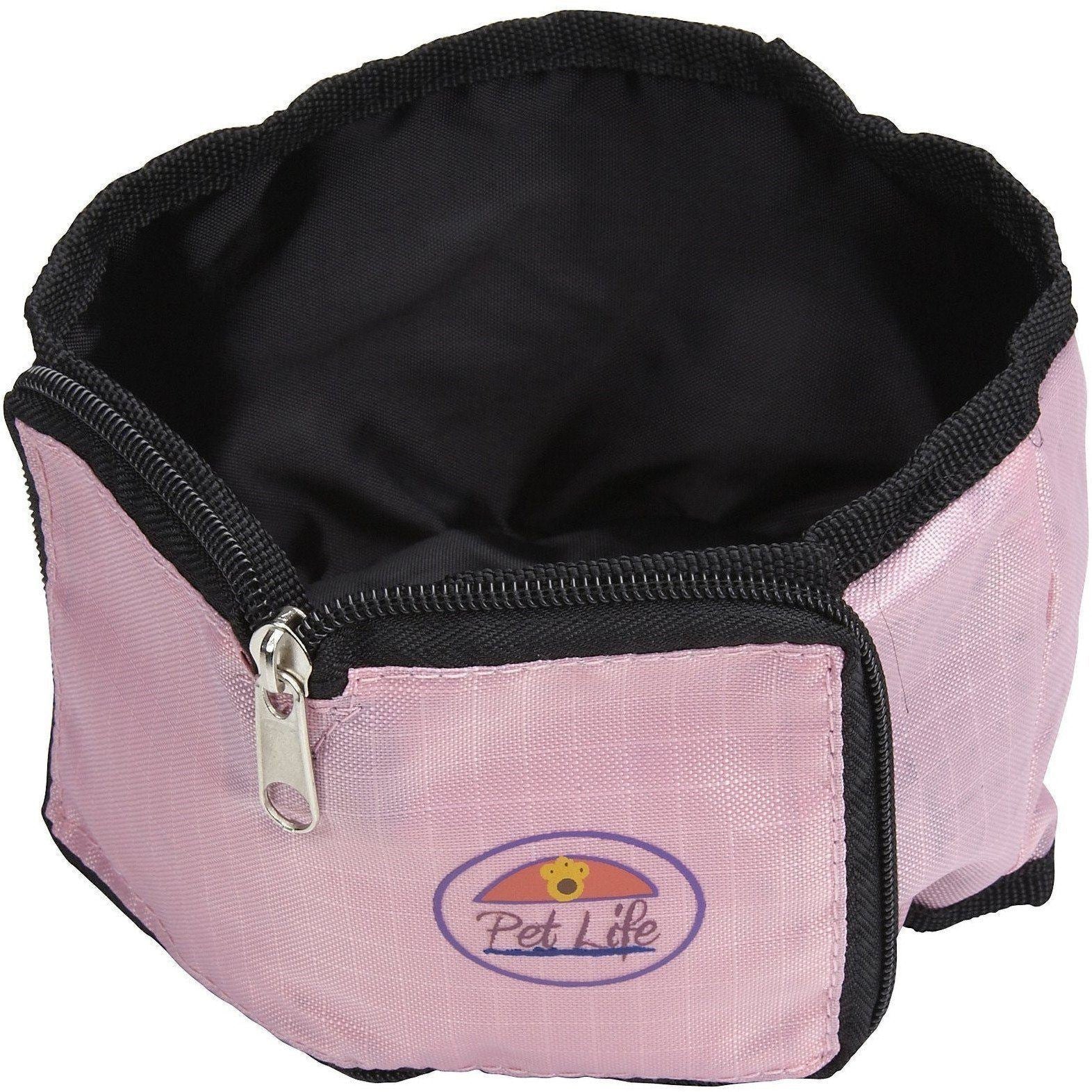 Pet Life ® Wallet Folding Waterproof Zippered Folding Pet Travel Cat and Dog Bowl - Image 3