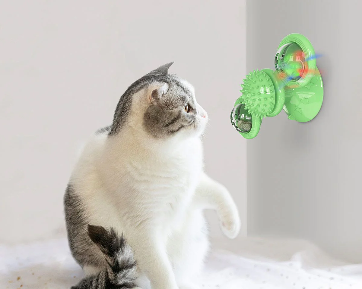 Pet Life ® 'Windmill' Rotating Suction Cup Spinning Cat Toy - Image 11