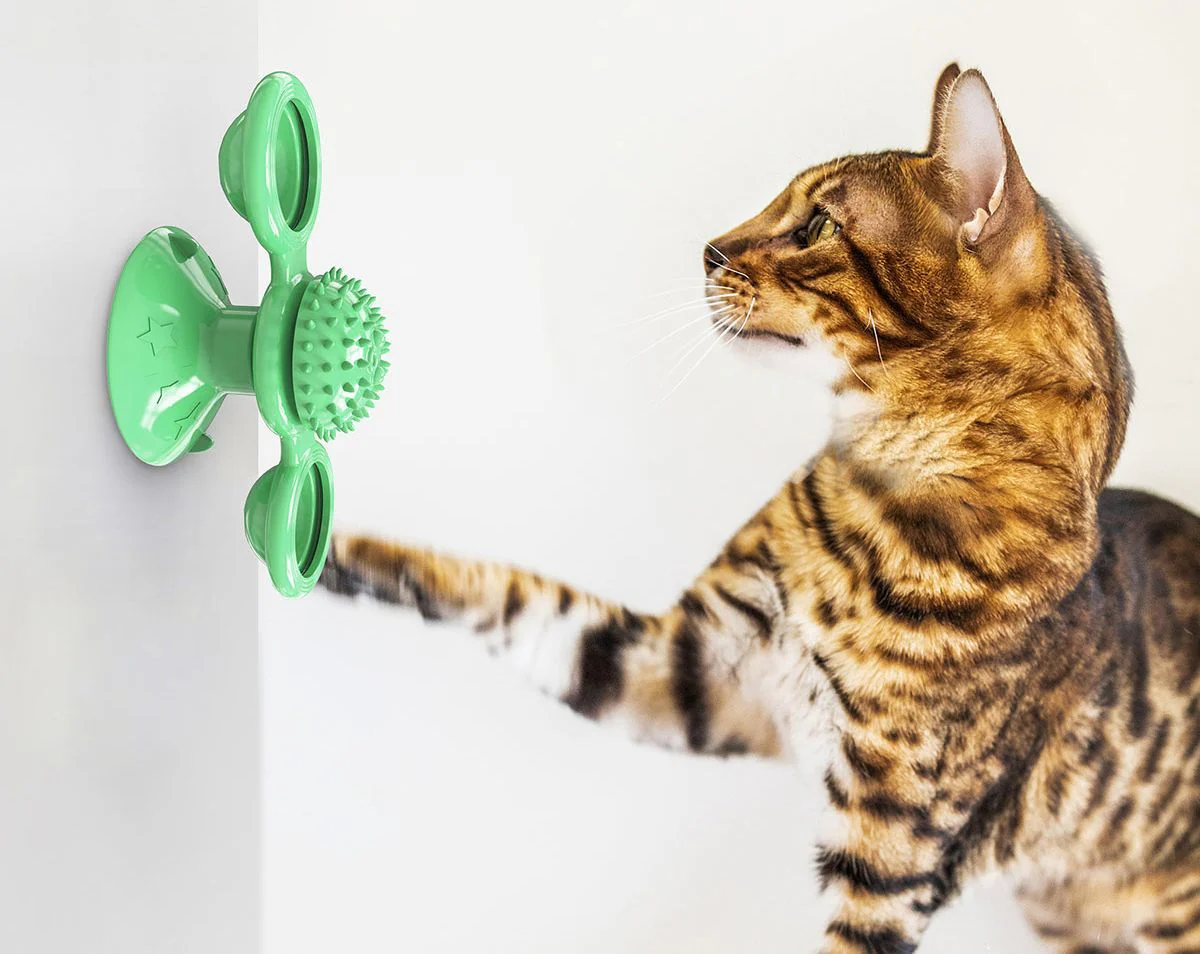 Pet Life ® 'Windmill' Rotating Suction Cup Spinning Cat Toy - Image 12