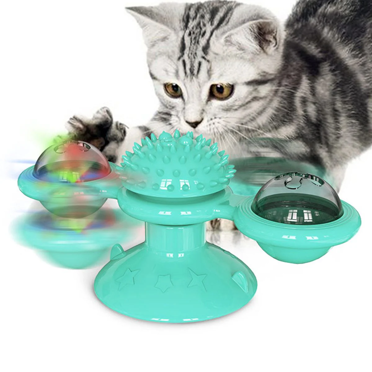 Pet Life ® 'Windmill' Rotating Suction Cup Spinning Cat Toy - Image 16