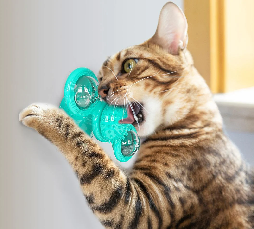 Pet Life ® 'Windmill' Rotating Suction Cup Spinning Cat Toy - Image 19
