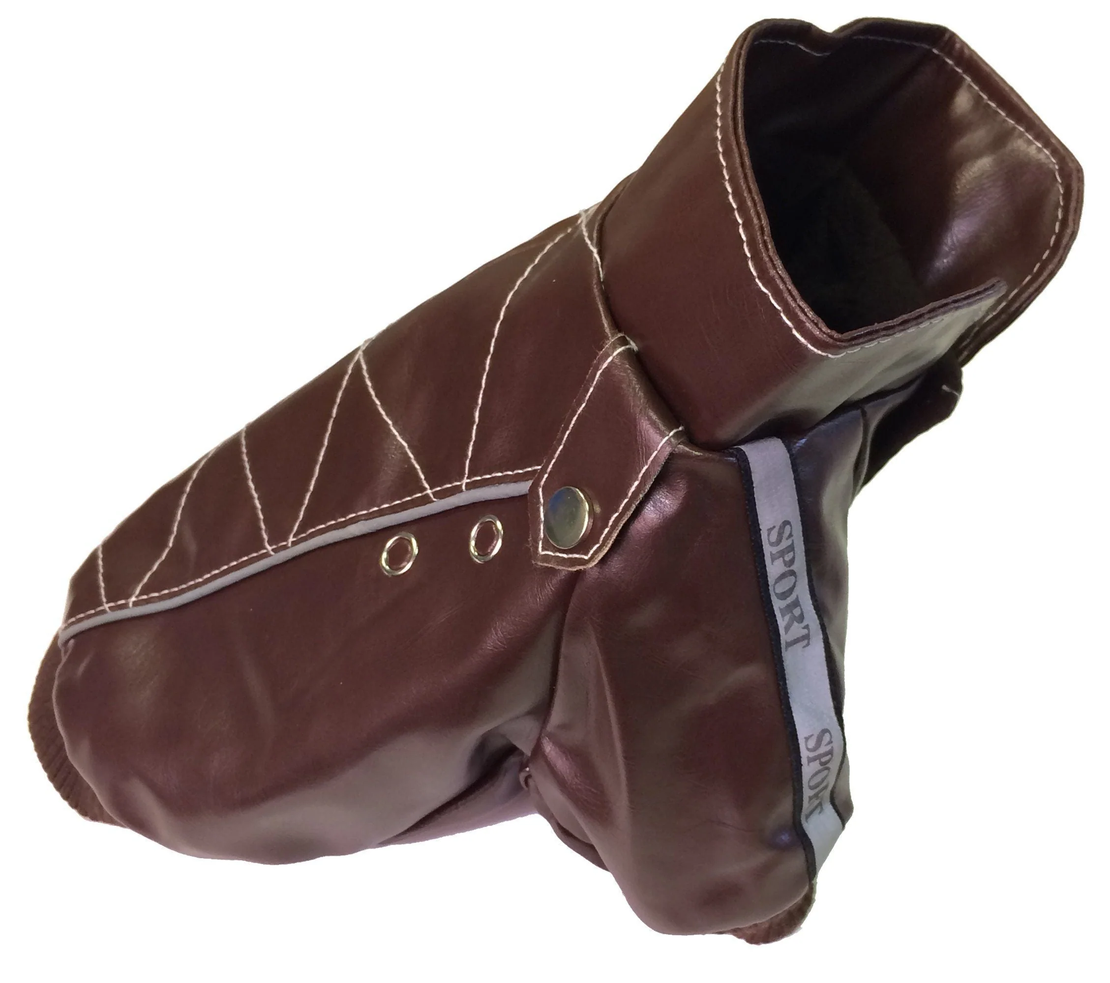 Pet Life ® 'Wuff-Rider' Fashion Suede Stitched Dog Jacket - Image 3