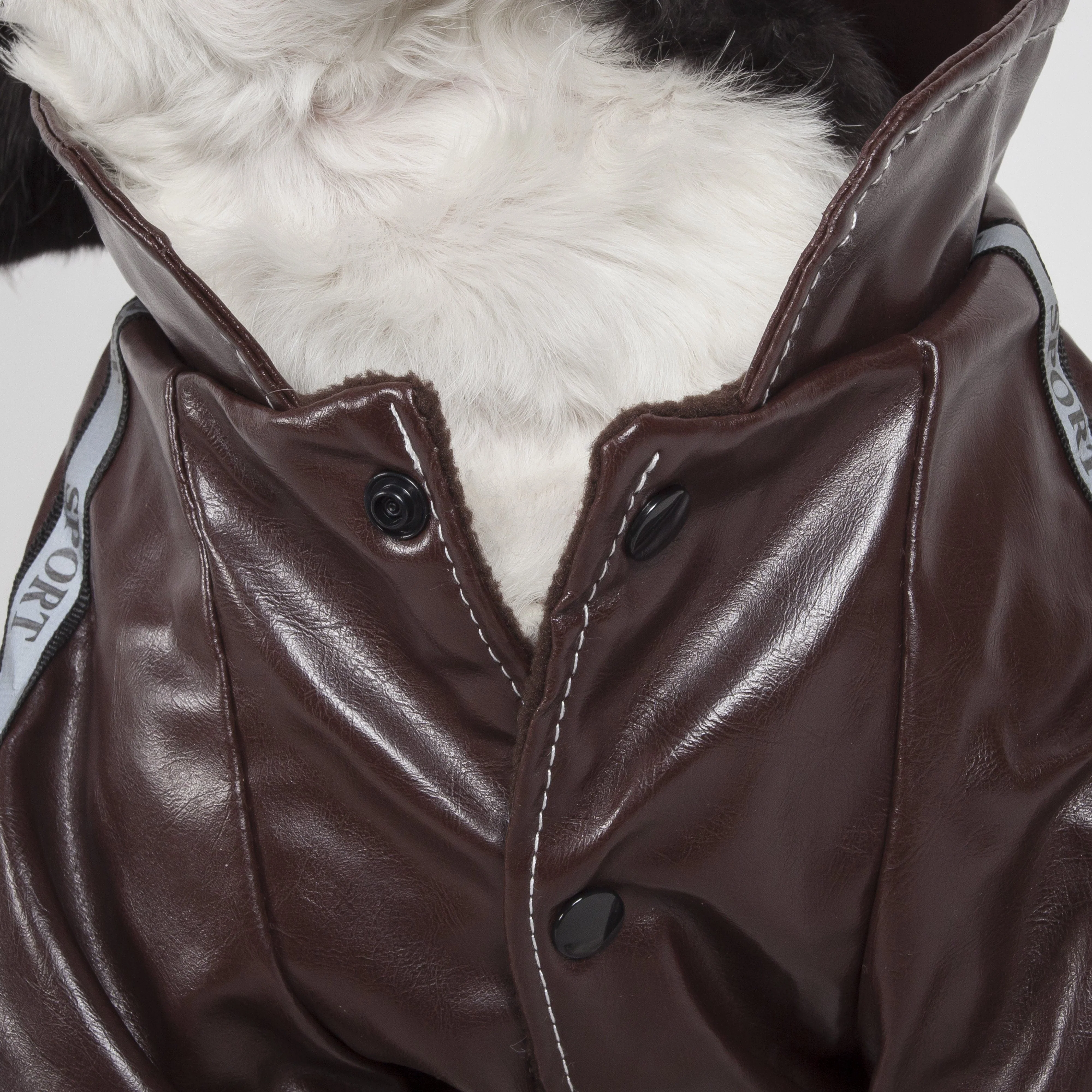 Pet Life ® 'Wuff-Rider' Fashion Suede Stitched Dog Jacket - Image 5