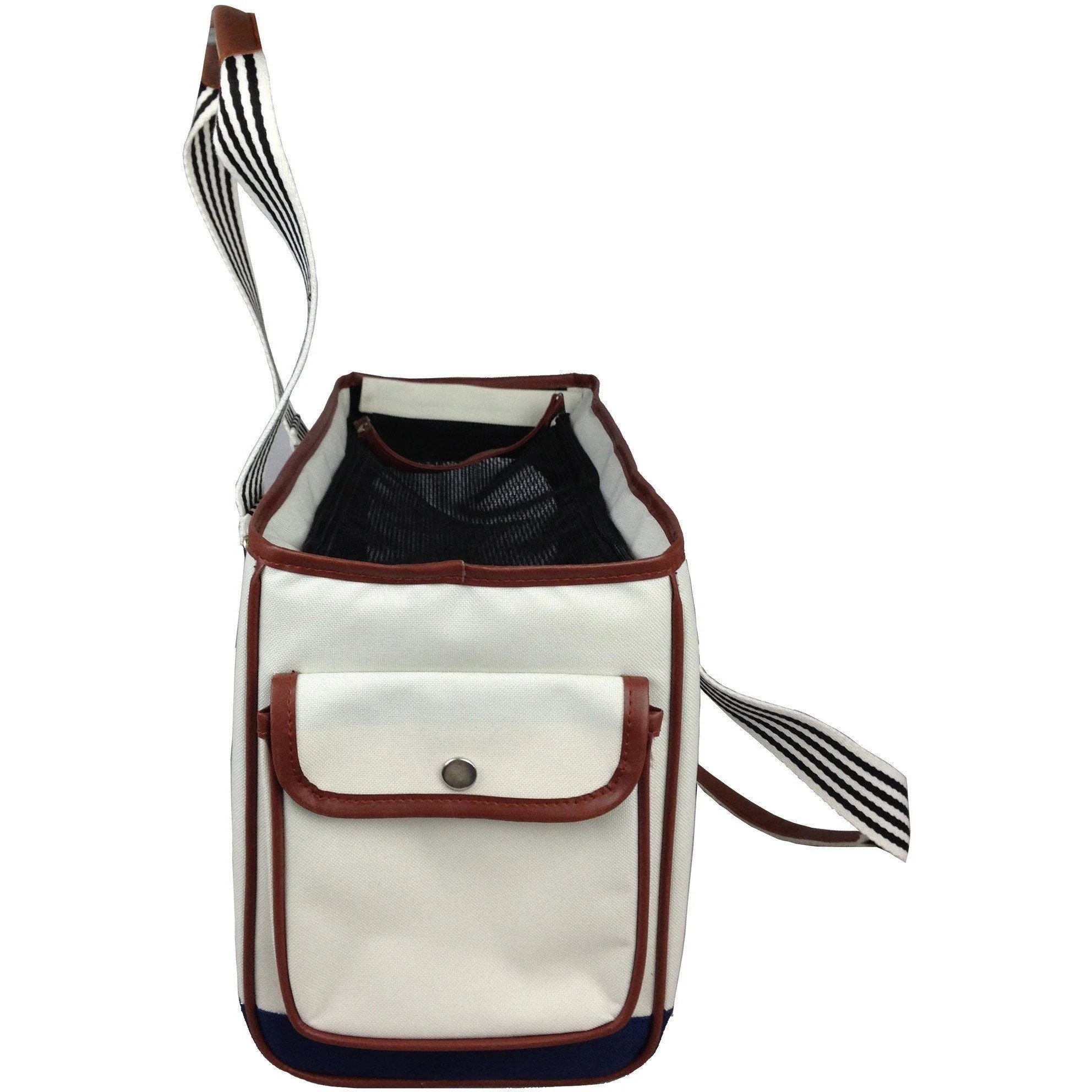 Pet Life ® 'Yacht Polo' Designer Travel Fashion Pet Dog Carrier w/ Pouch - Image 2
