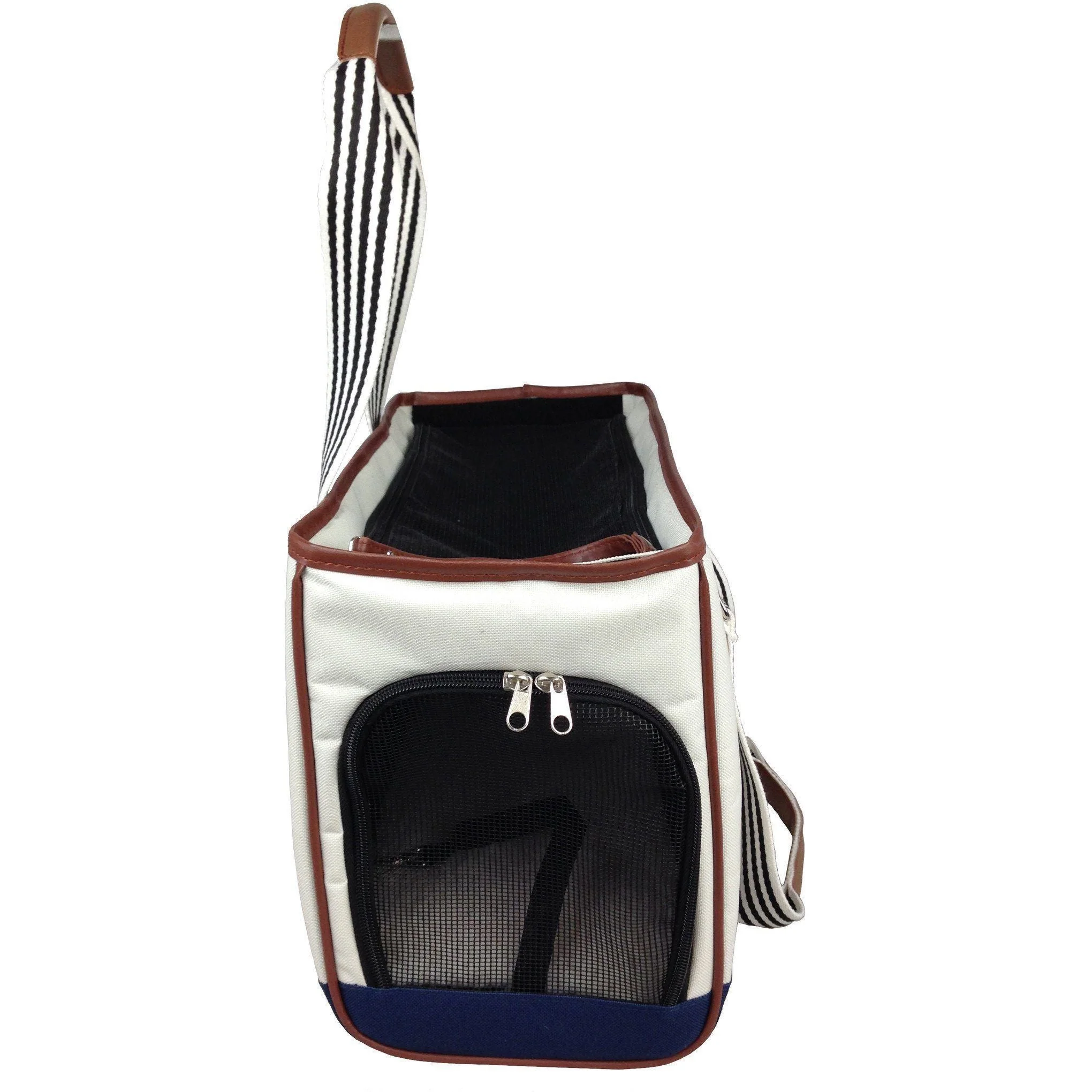 Pet Life ® 'Yacht Polo' Designer Travel Fashion Pet Dog Carrier w/ Pouch - Image 3