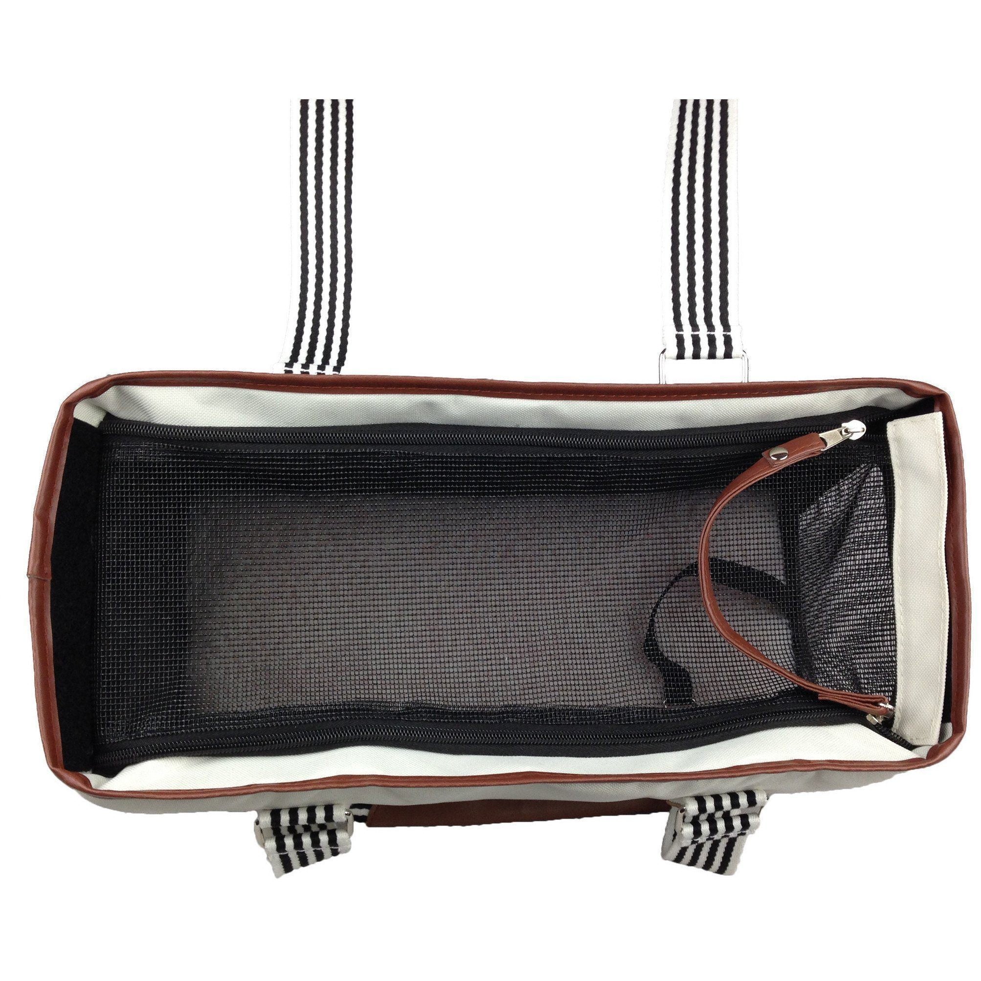 Pet Life ® 'Yacht Polo' Designer Travel Fashion Pet Dog Carrier w/ Pouch - Image 4