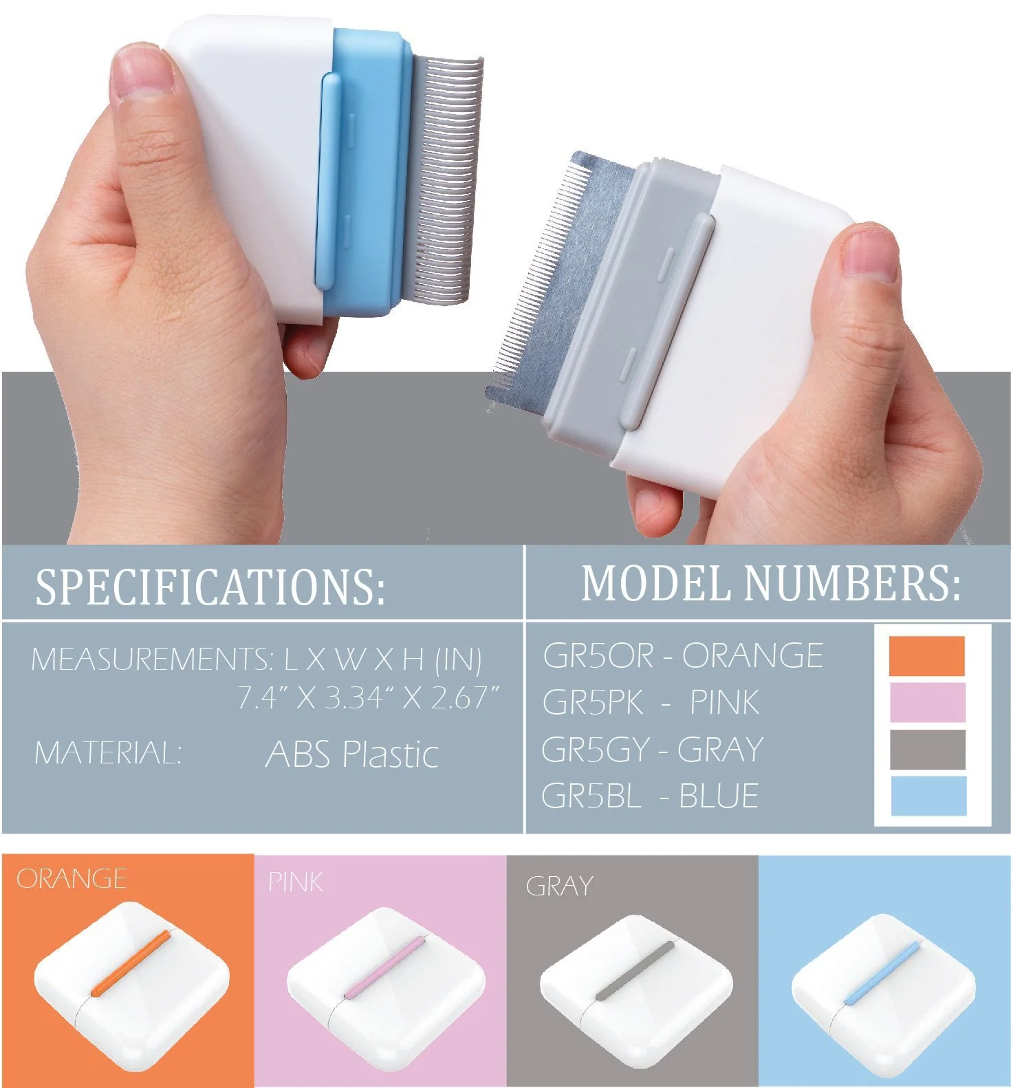 Pet Life ® 'Zipocket' 2-in-1 Underake and Stainless Steel Travel Grooming Pet Comb - Image 4
