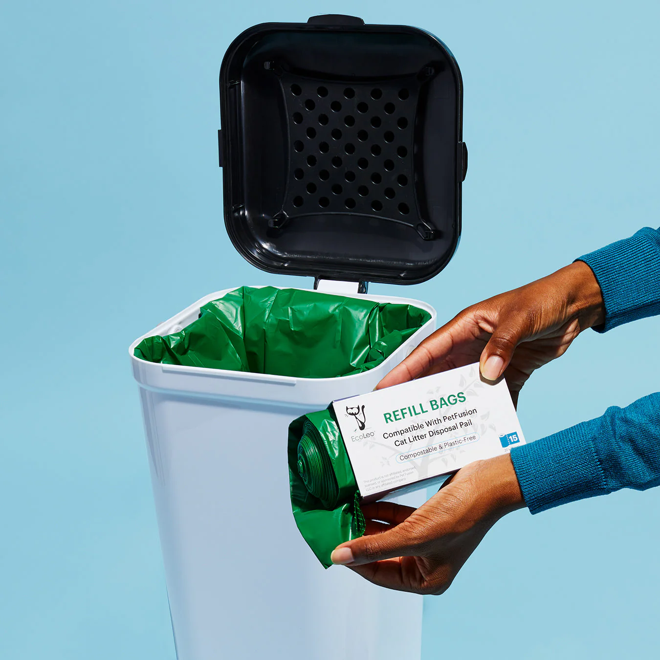 PetFusion Pet Waste Litter Disposal Pail Compatible Liners - Image 2