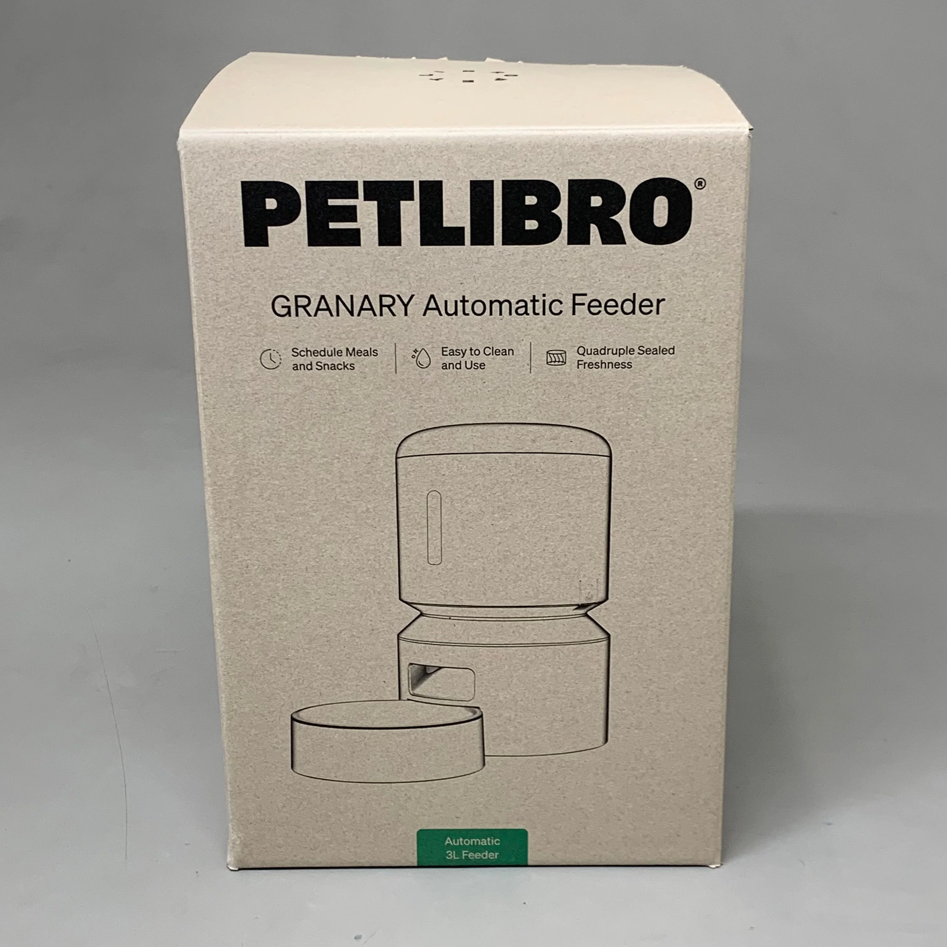 PETLIBRO Granary 3L Automatic Cat Feeder – Single Tray, Black - Image 2