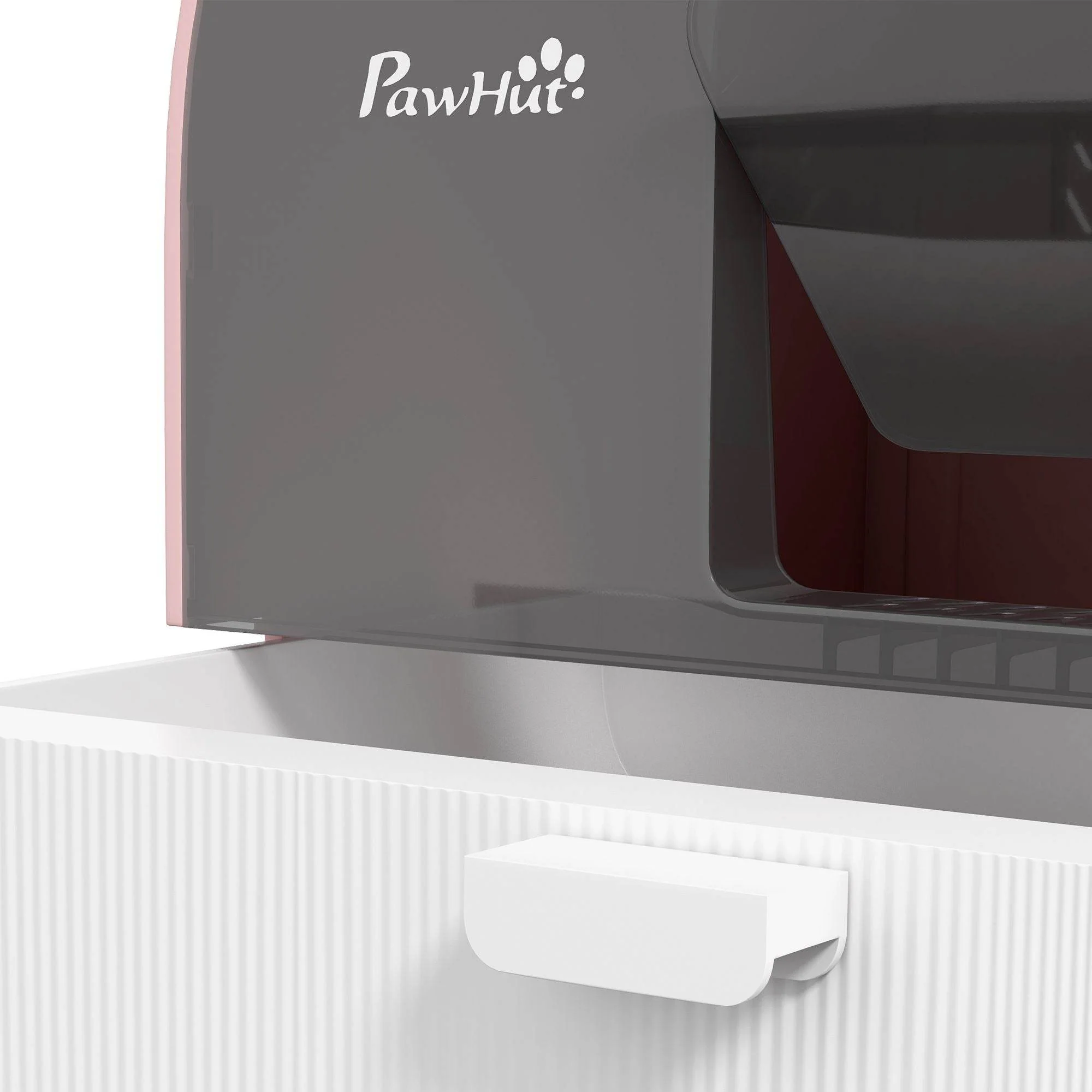 Pink Covered Cat Litter Box with Odor Filter - Complete Privacy Kit with Tray, Scoop & Mat | Compact Hooded Litter House - Image 8
