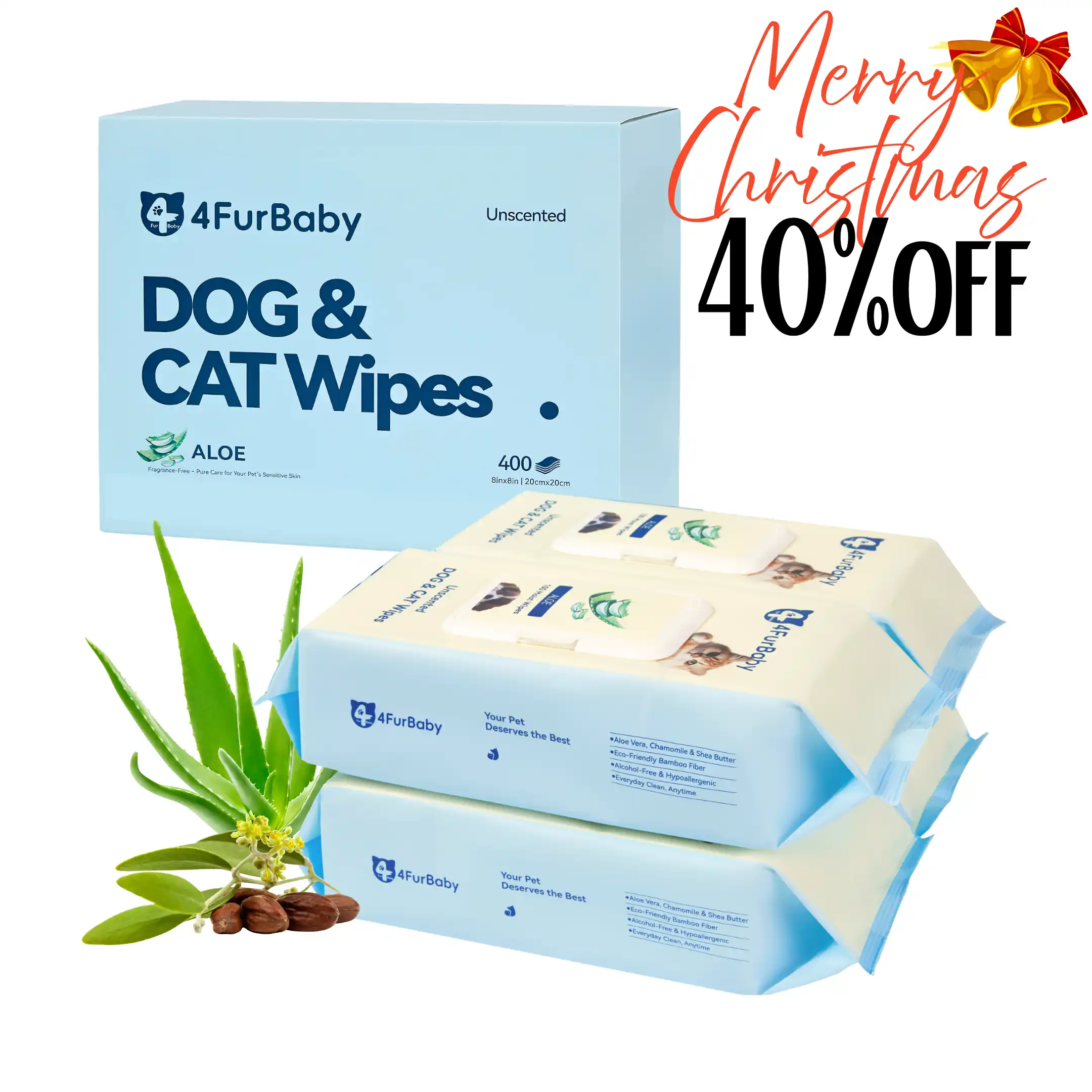 Plant-Based Pet Wipes for Dogs & Cats – Hypoallergenic, Gentle, Cleaning & Hydrating for Paws, Body & Butt – Daily Grooming Use – 400 Count - Image 10