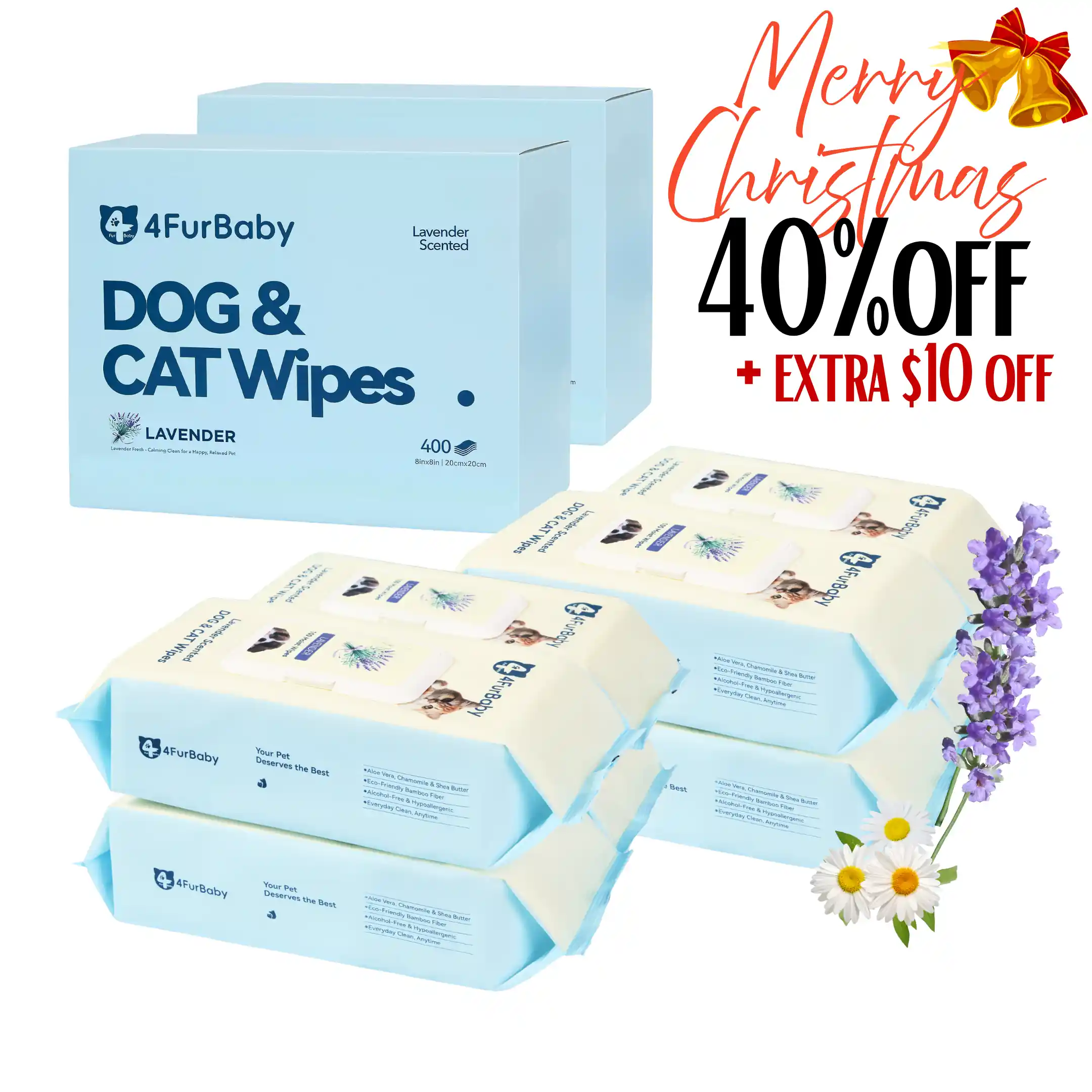 Plant-Based Pet Wipes for Dogs & Cats – Hypoallergenic, Gentle, Cleaning & Hydrating for Paws, Body & Butt – Daily Grooming Use – 400 Count - Image 11