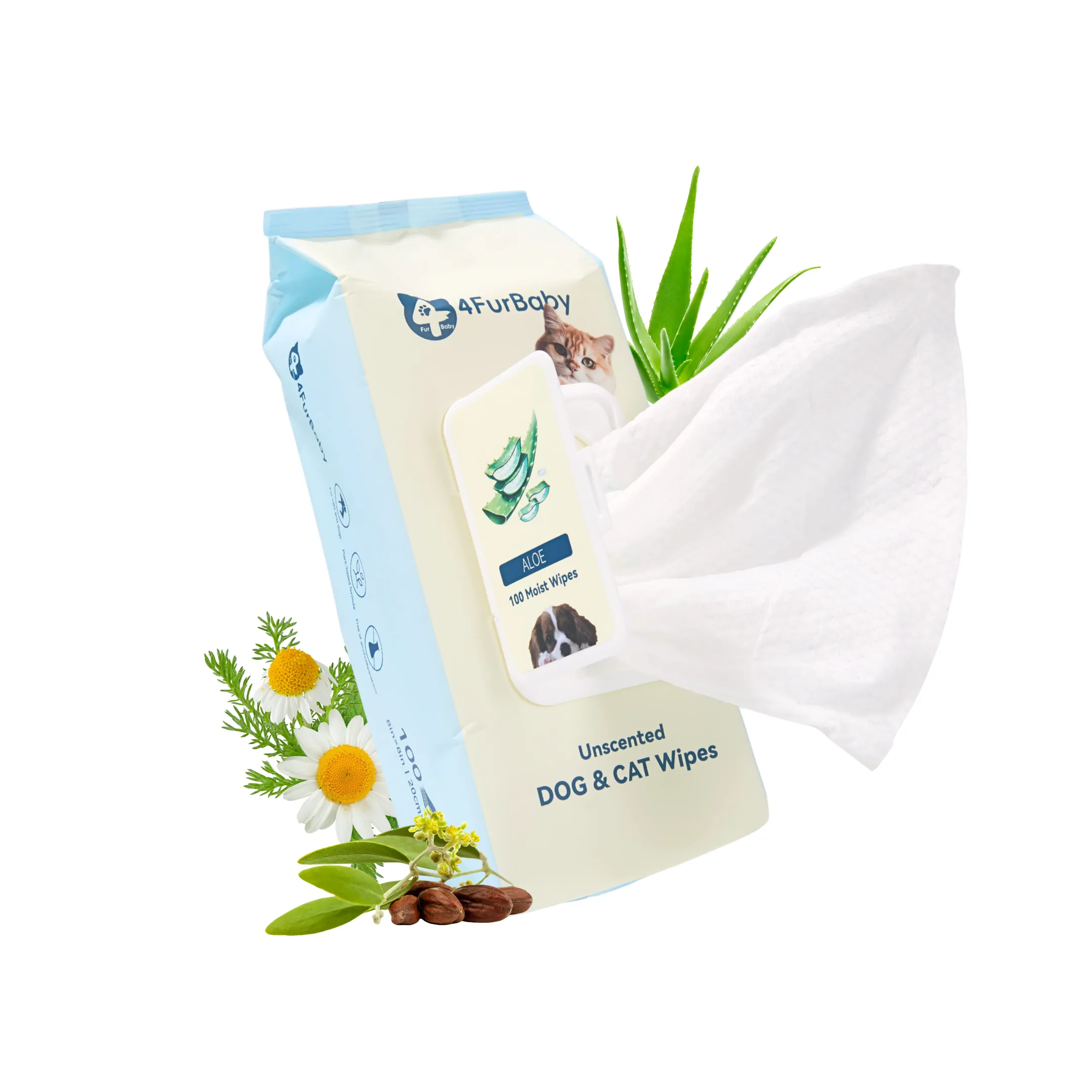 Plant-Based Pet Wipes for Dogs & Cats – Hypoallergenic, Gentle, Cleaning & Hydrating for Paws, Body & Butt – Daily Grooming Use – 400 Count - Image 14