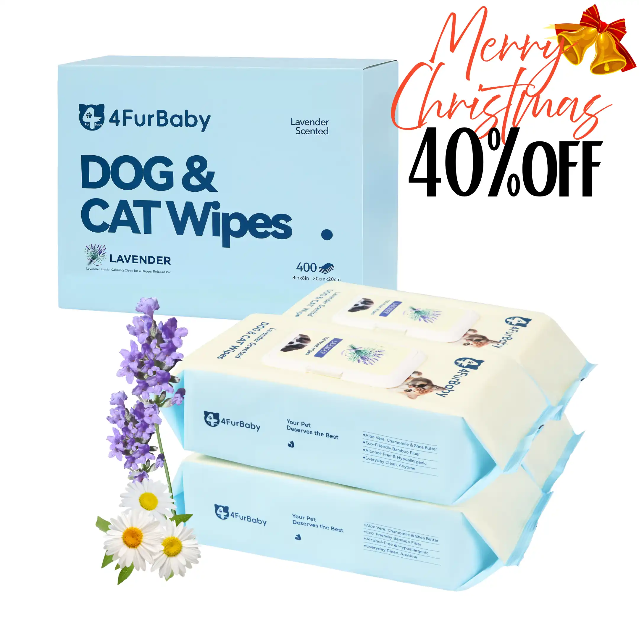 Plant-Based Pet Wipes for Dogs & Cats – Hypoallergenic, Gentle, Cleaning & Hydrating for Paws, Body & Butt – Daily Grooming Use – 400 Count - Image 9